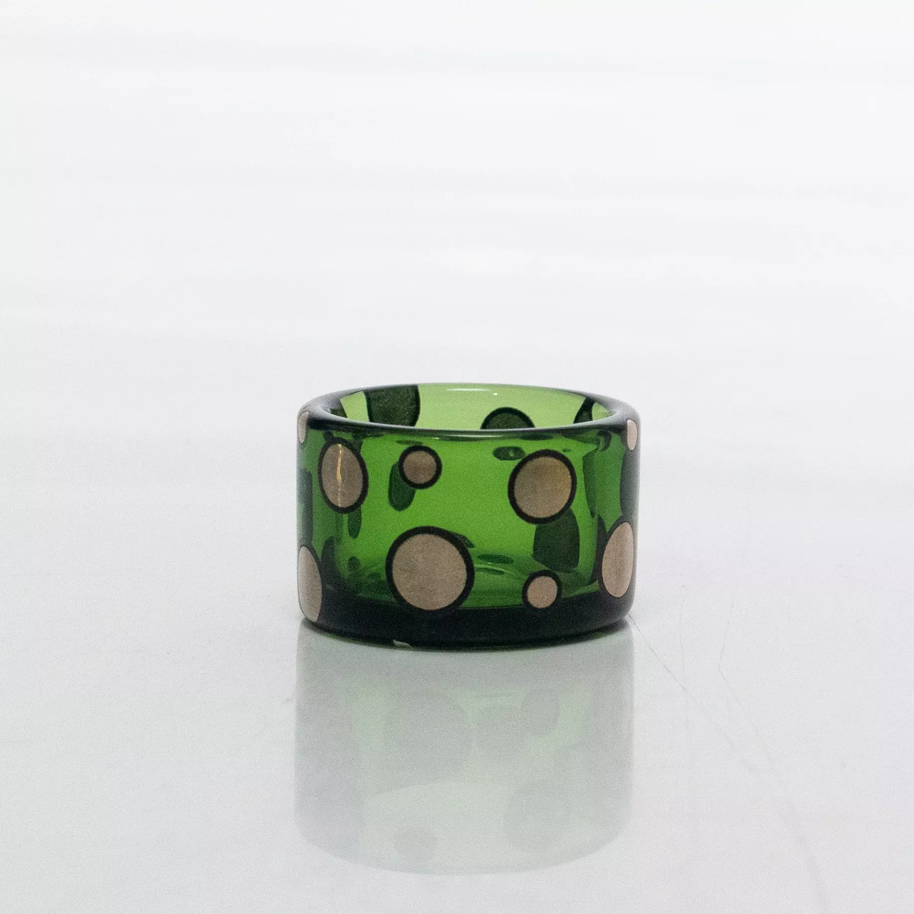 Jag - Dish - Green Silver Circles