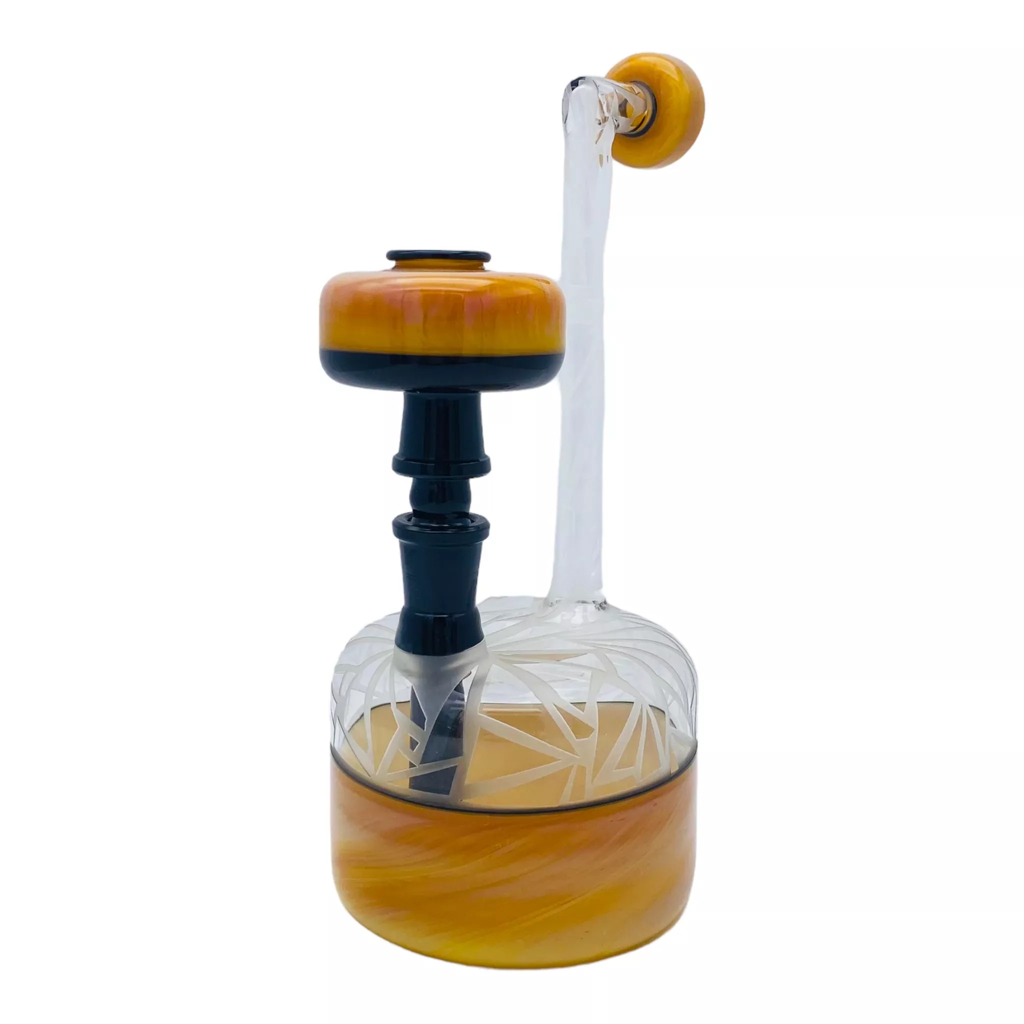 JAG Glass & Dwreck Glass - Up Right Dab Rig With Periscope Neck Sandblasting And Serendipity Glass