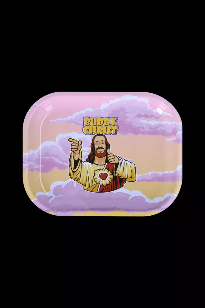 Jay and Silent Bob Buddy Christ Rolling Tray – Heavenly Background