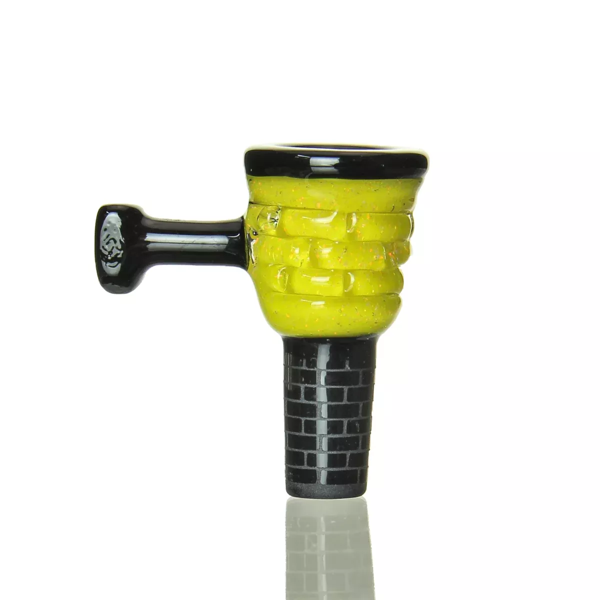 Jebb Glass - Castle Slide - Yellow Canary w/ Crushed Opal