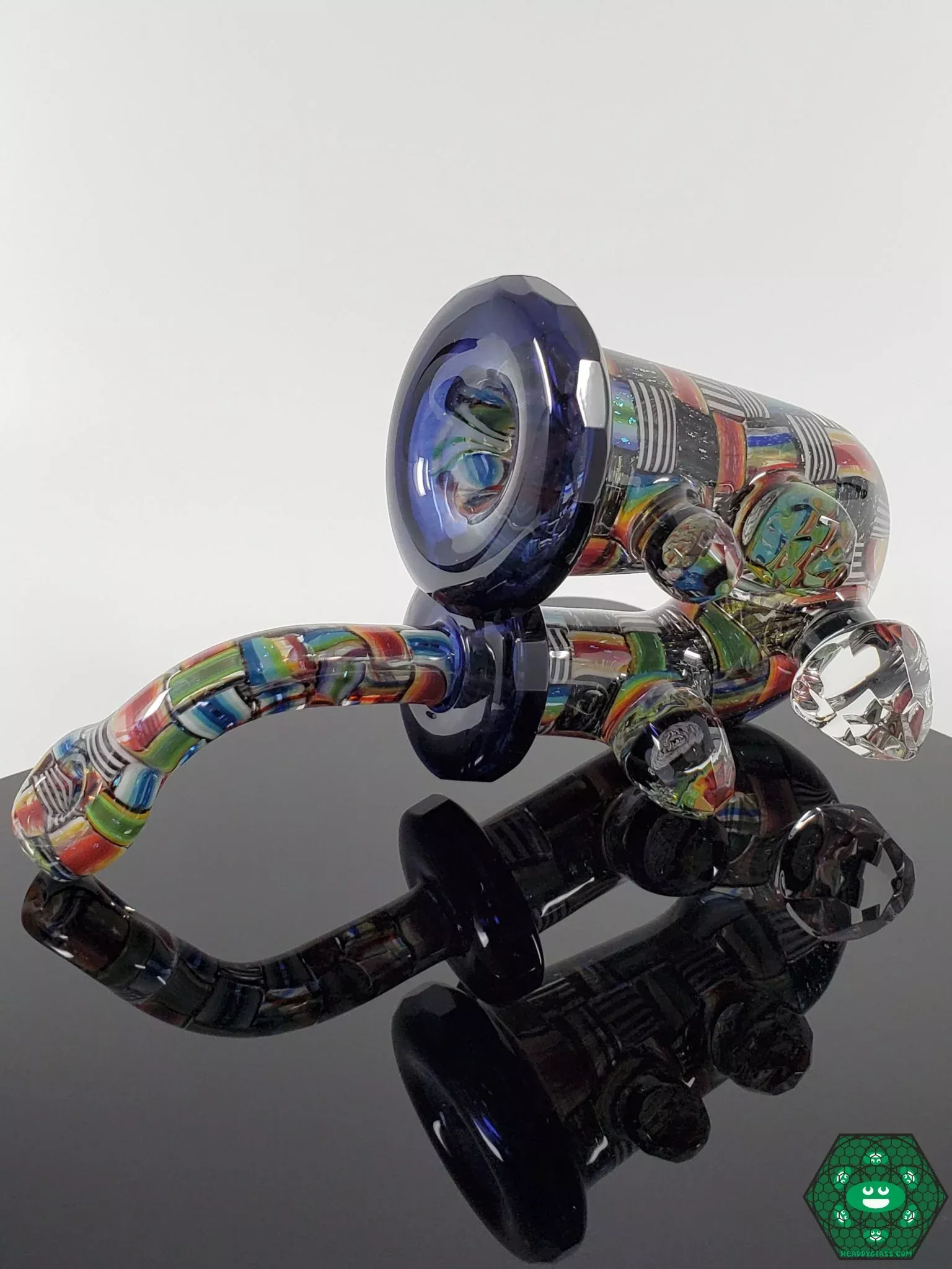 Jeff Green Sherlock Pipe - Intricate Handcrafted Glass Art