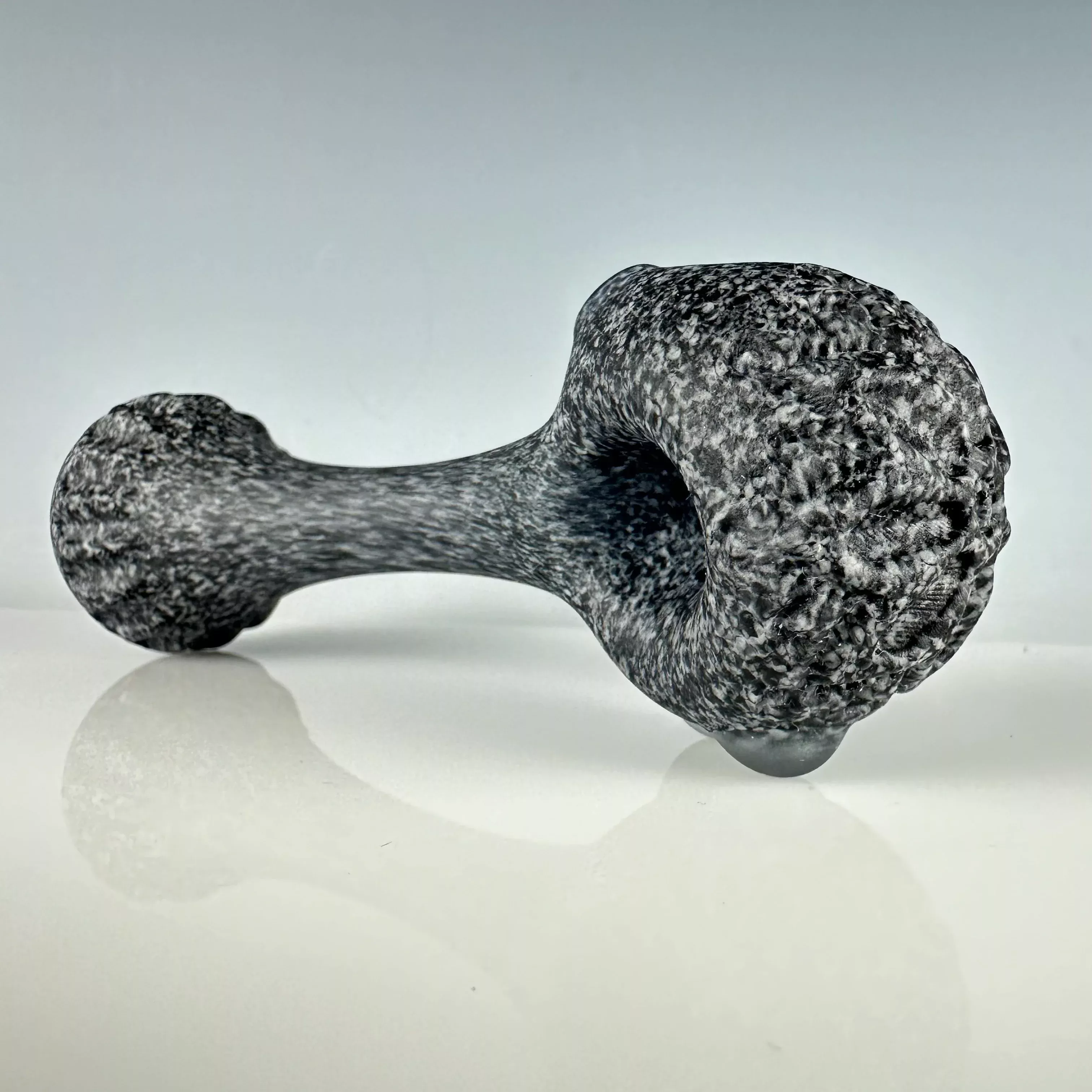 "Jet Black & Star White" (Matte) Stamped Spoon by Zara Capps