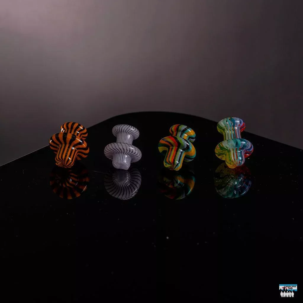 JFK Glass Spinner Caps - Assorted Colors for Enhanced Airflow