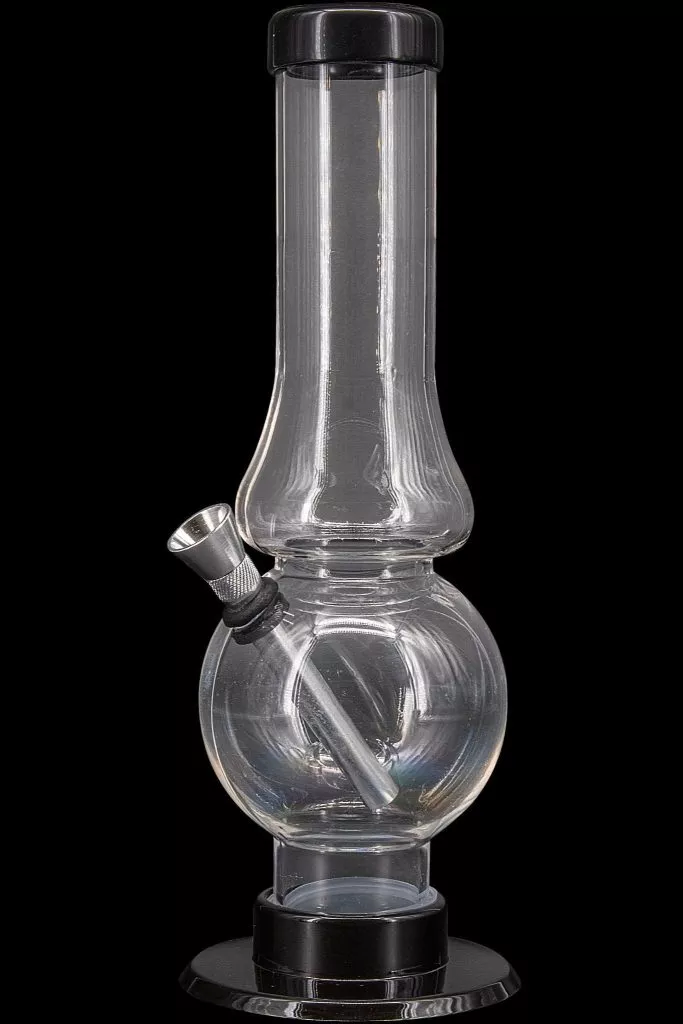 JM Plastics Acrylic Straight Tube Bubble Flare Bong