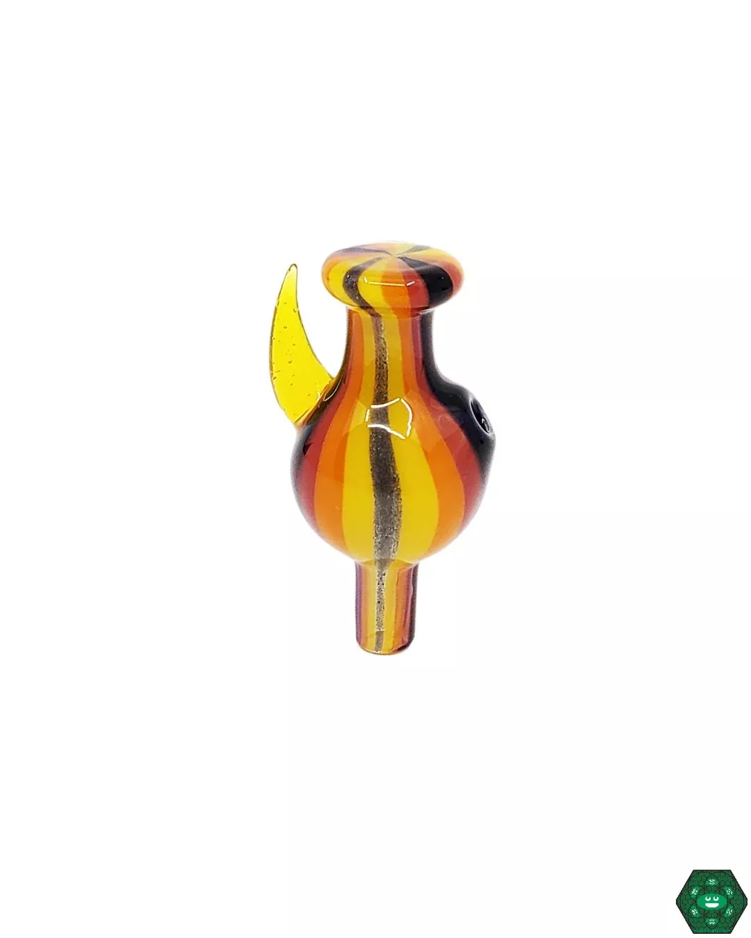 Jon E. Walker Bubble Cap with Horn - Handcrafted Glass Cap for Precise Control
