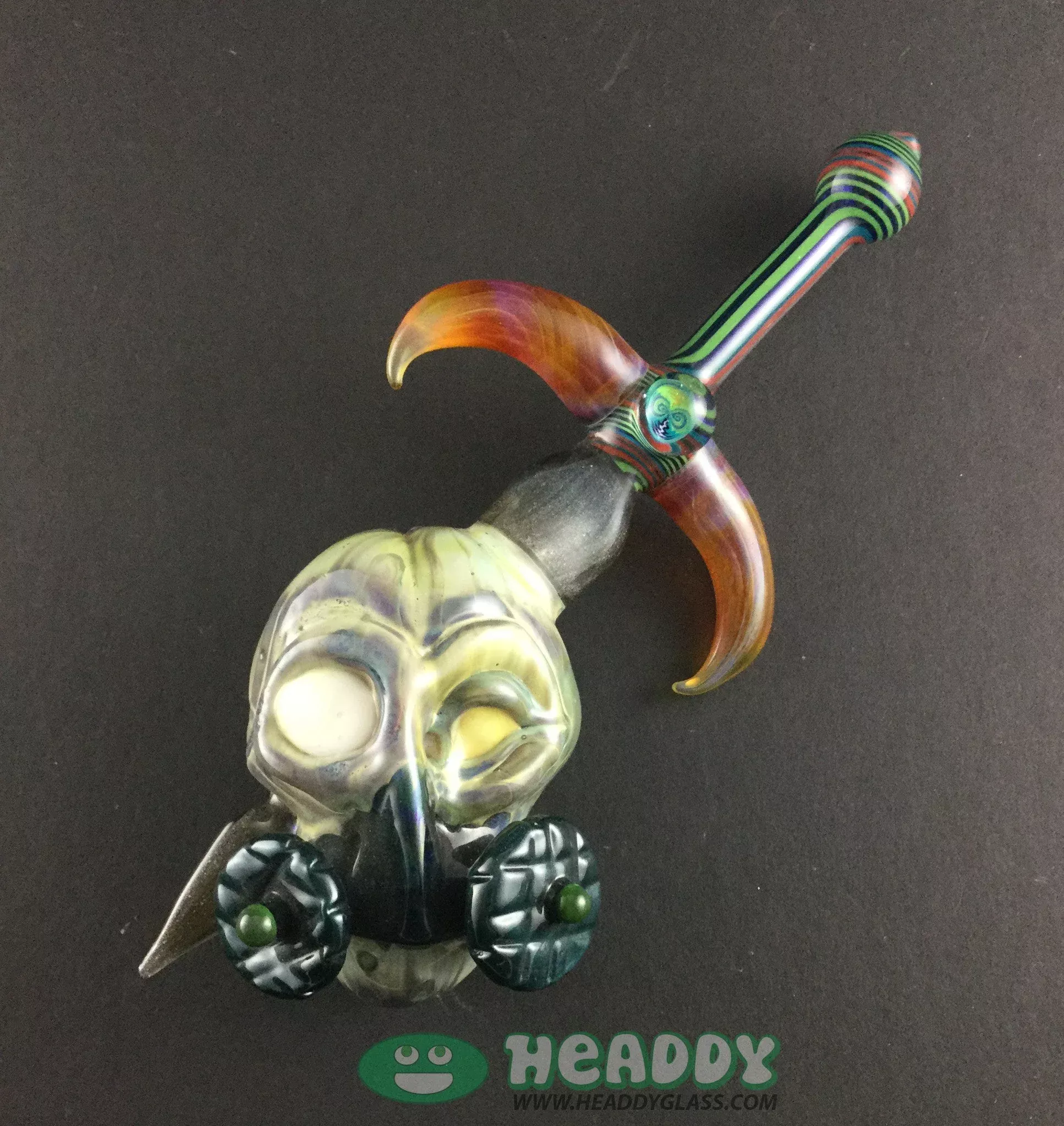 Jon E. Walker Grit Gas Mask – Unique Gas Mask-Inspired Glass Pipe