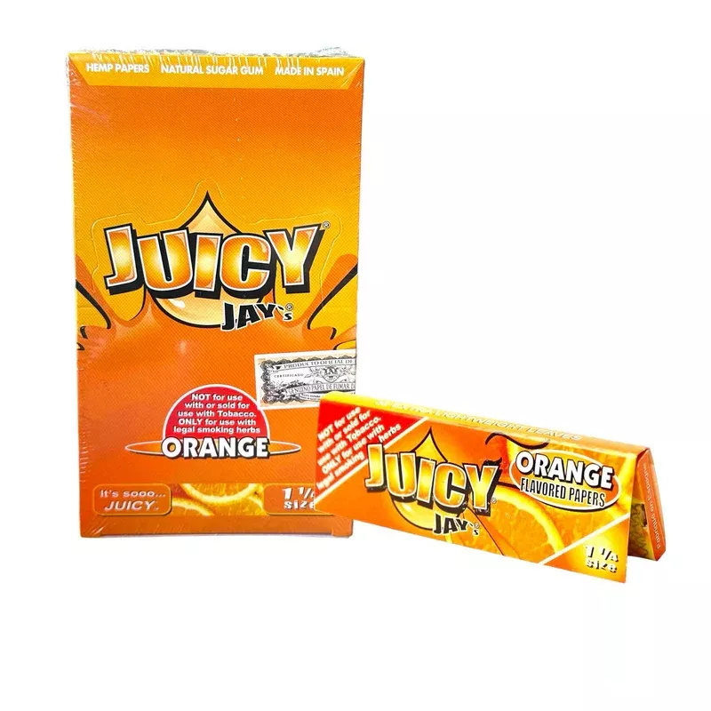 Juicy Jay’s 1 1/4 Orange Flavored Papers – 24ct Retail Display