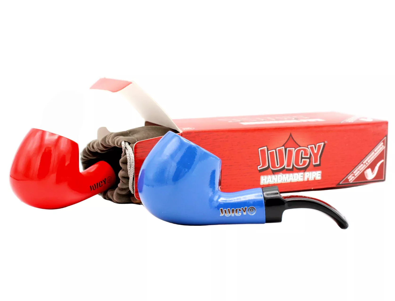 Juicy Jay’s Handmade Wooden Pipe – Flavored Tip & Travel Pouch