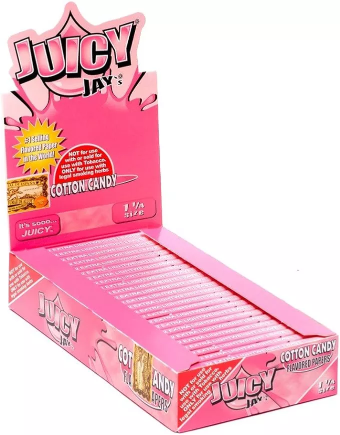 Juicy Jay's Pure Hemp Flavored Rolling Papers 1 1/4 Size