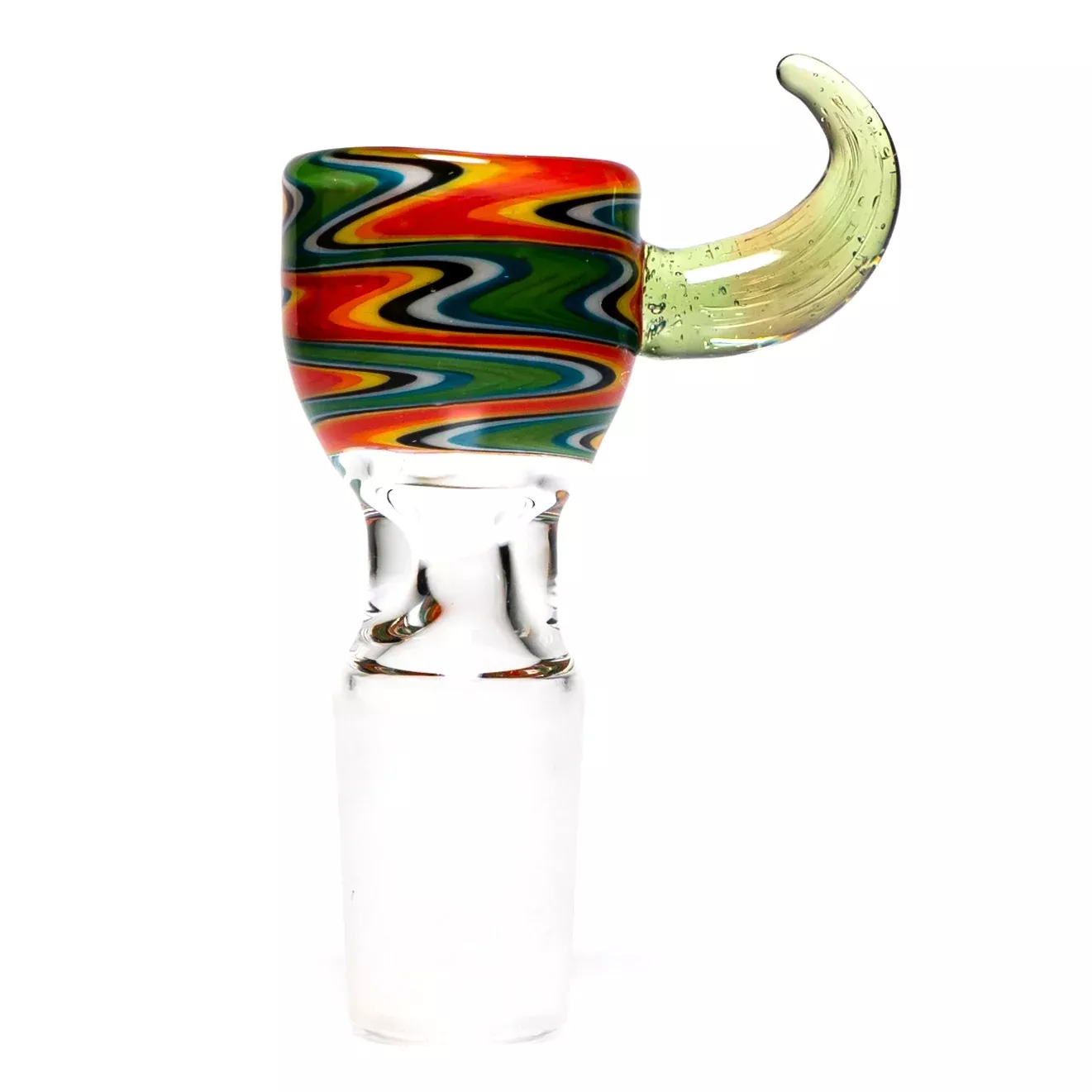 K2 Glass - Worked Snap Slide - 14mm - Fire & Earth Wag w / CFL Potion Horn