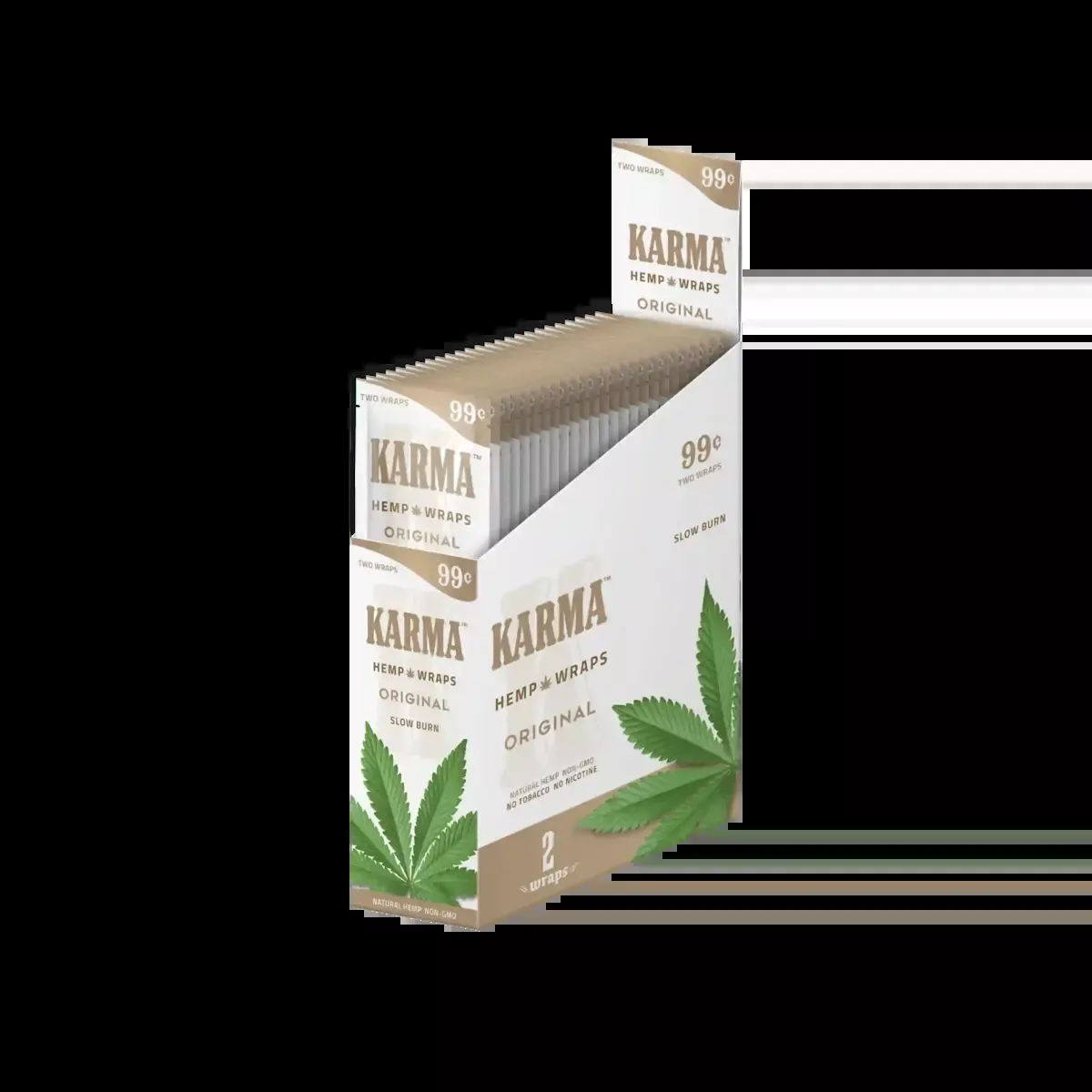 Karma Hemp Wraps – Natural Tobacco-Free Wraps 25ct / 2pk Display