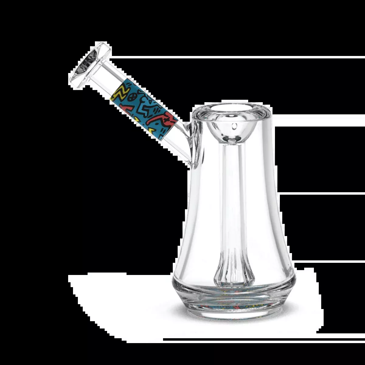 Keith Haring Glass - Bubbler - Multi Blue