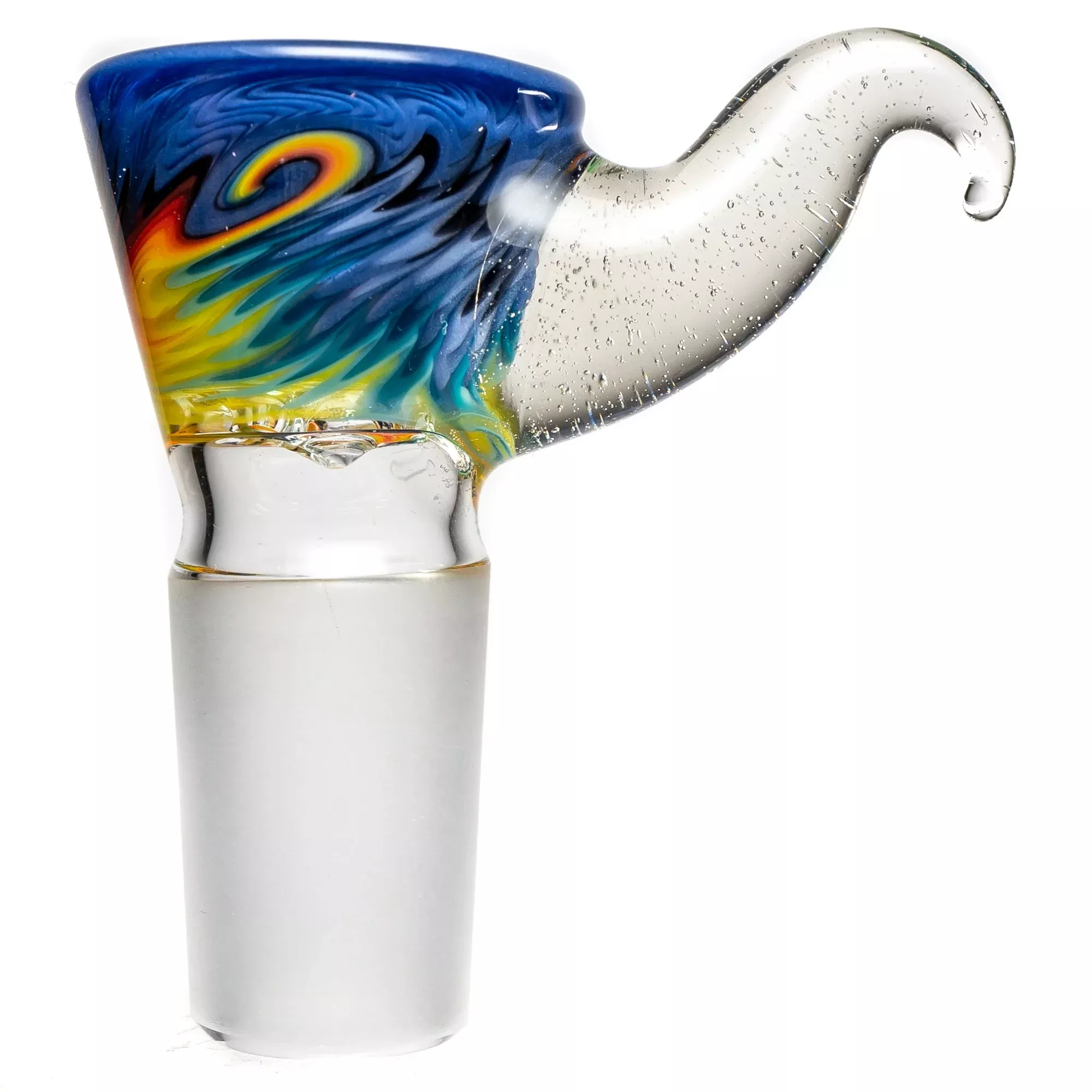 Kevin Howell - Martini Slide - 4 Hole - 18mm - Purple & Rainbow Linework w / UV Blu V