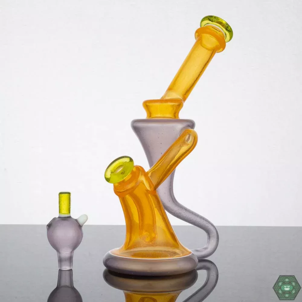 Kilo Glass Recycler #3 | 3-Hole Perc | UV Reactive Options