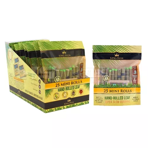King Palm 25 Mini Size Roll Packs – 8ct Master Display Box