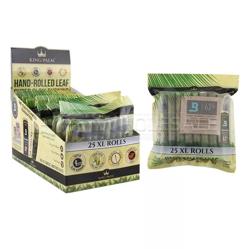 King Palm 25 XL Size Roll Packs – 8ct Master Display Box