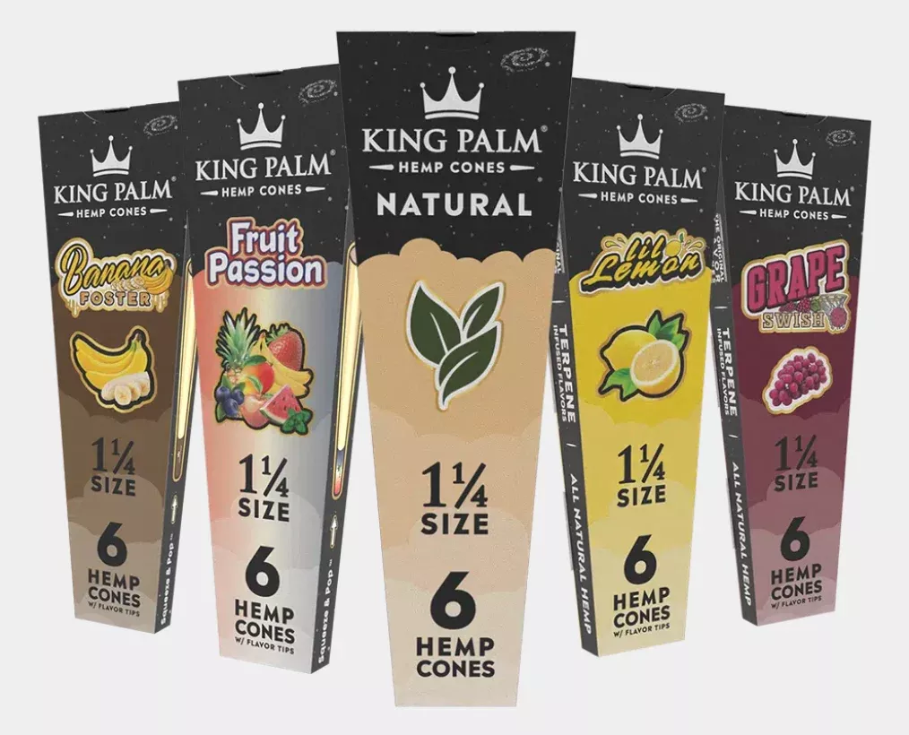 King Palm Flavored Hemp Cones – Pre-Rolled and Ready to Use, Assorted Flavors