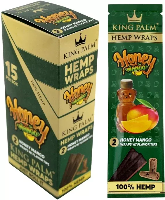 King Palm Hemp Wraps & Flavor Tips – 15-Count Box