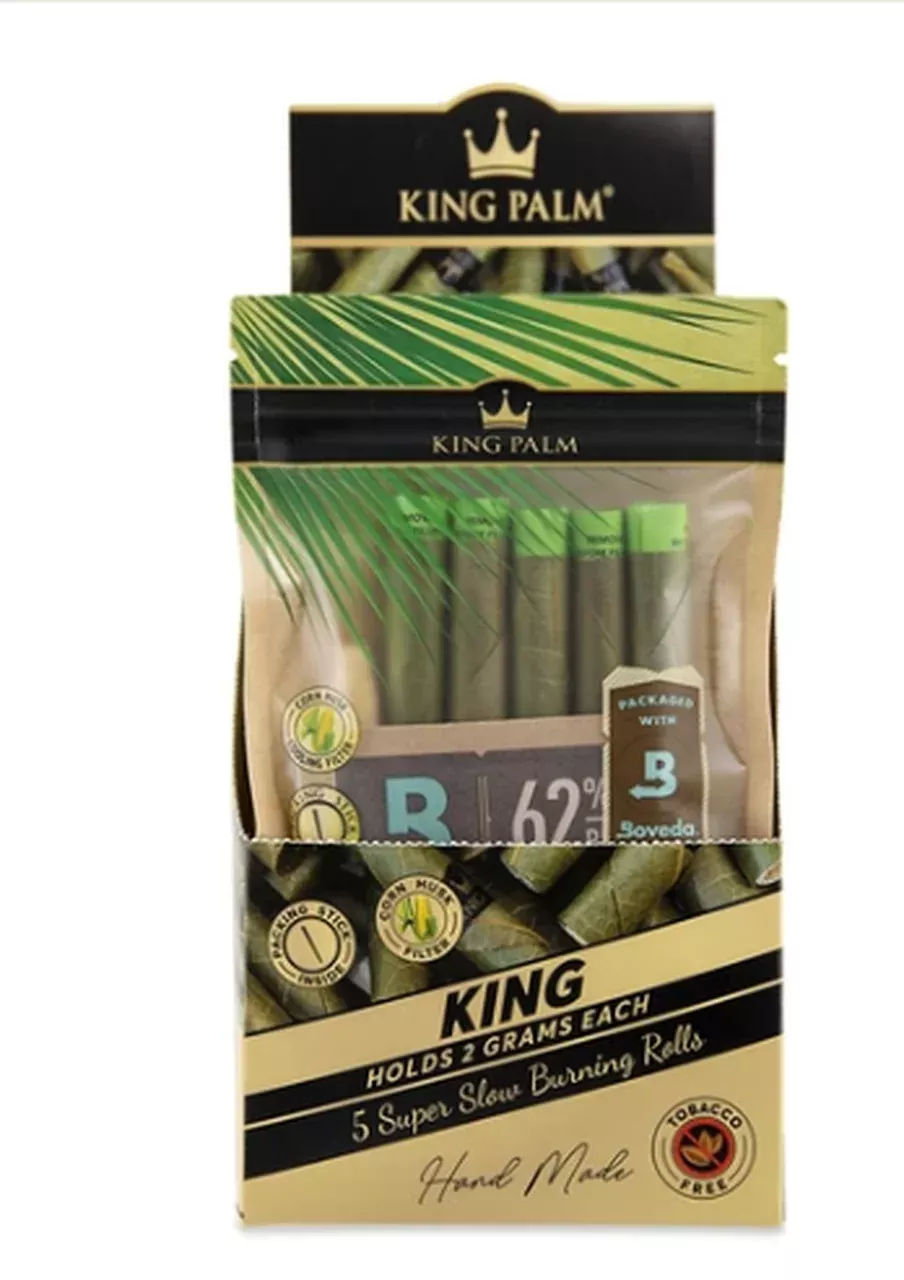King Palm King Size Natural Leaf Roll – Includes Boveda Freshness Pack