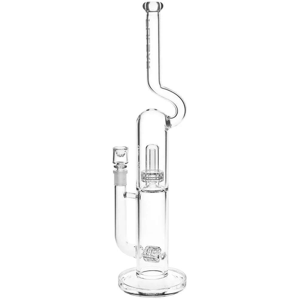 Kink Neck Double Chamber Water Bong 17.25"