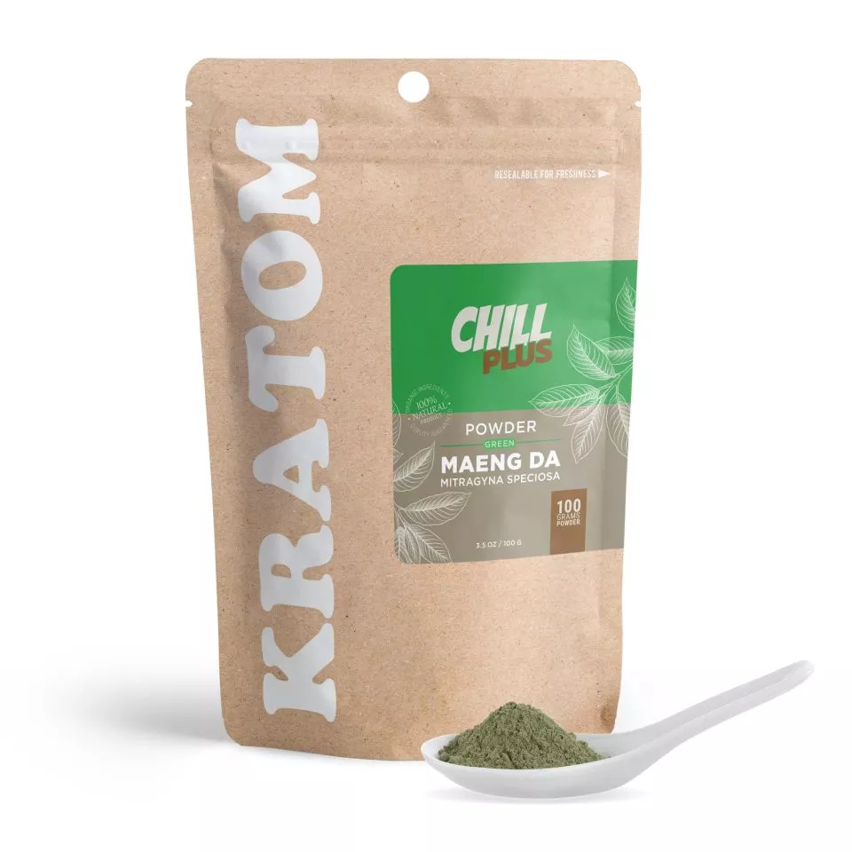 Kratom Powder - 100g - Green Maeng Da - Chill Plus