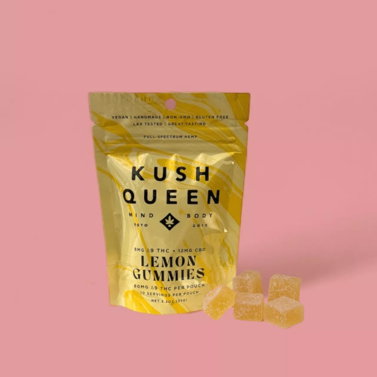 Kush Queen Lemon 3:2 CBD:THC Gummies