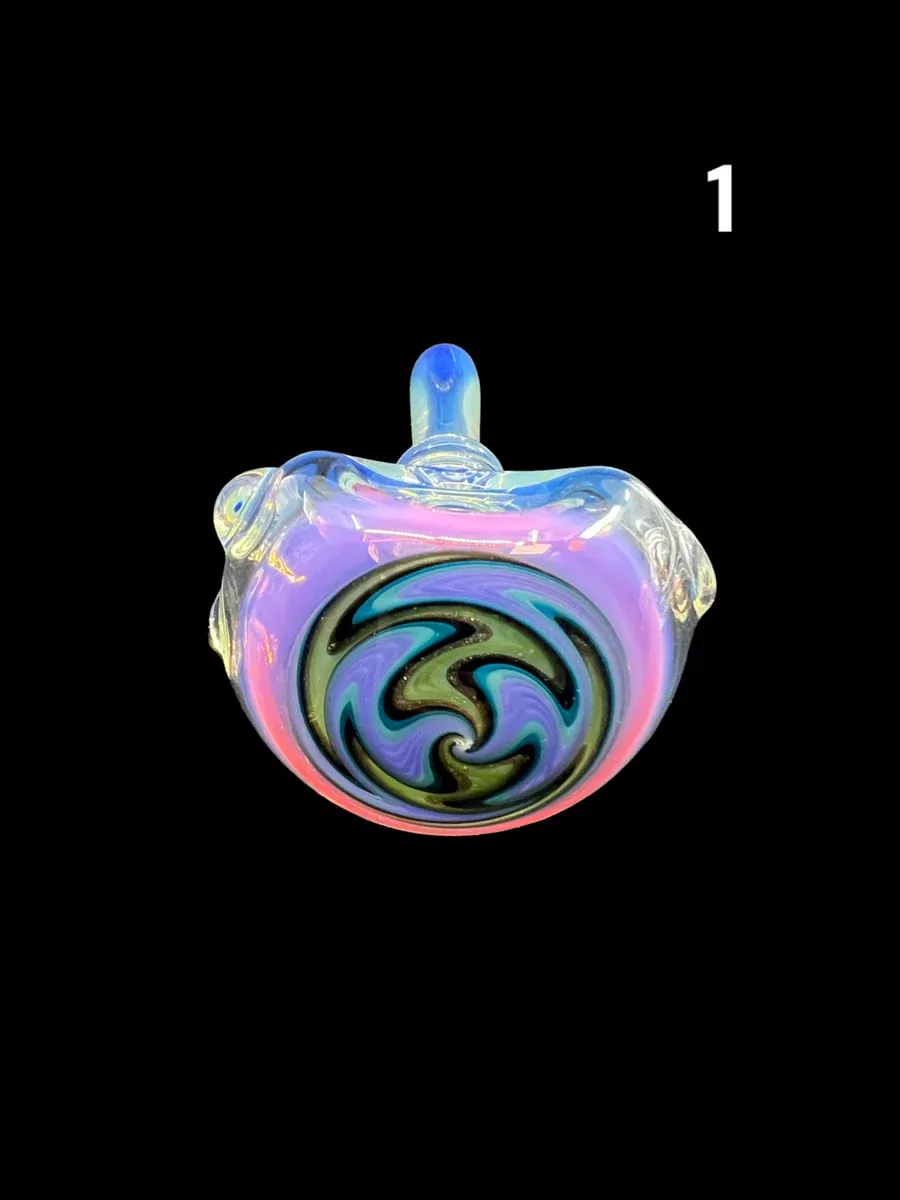 Kyle White Colored Retti Spoons - Handcrafted Glass Pipes in Vibrant Colors