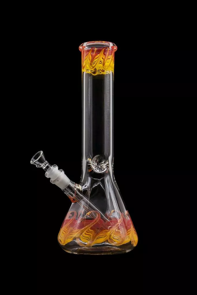 LA Pipes “Phoenix Rising” Color Wrapped Beaker Bong