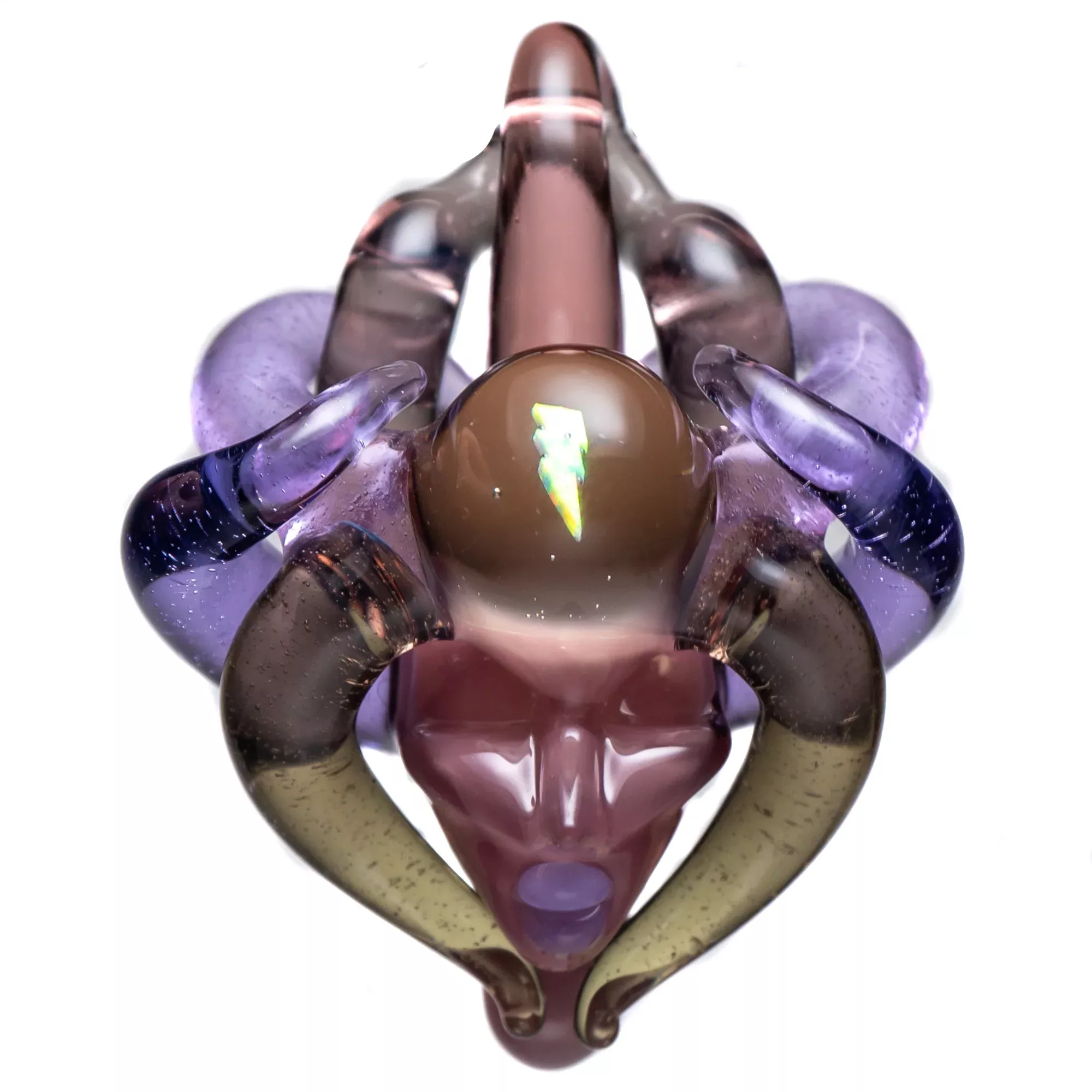 LaceFace - Warrior Goddess Pendant #122 - CFL Purples