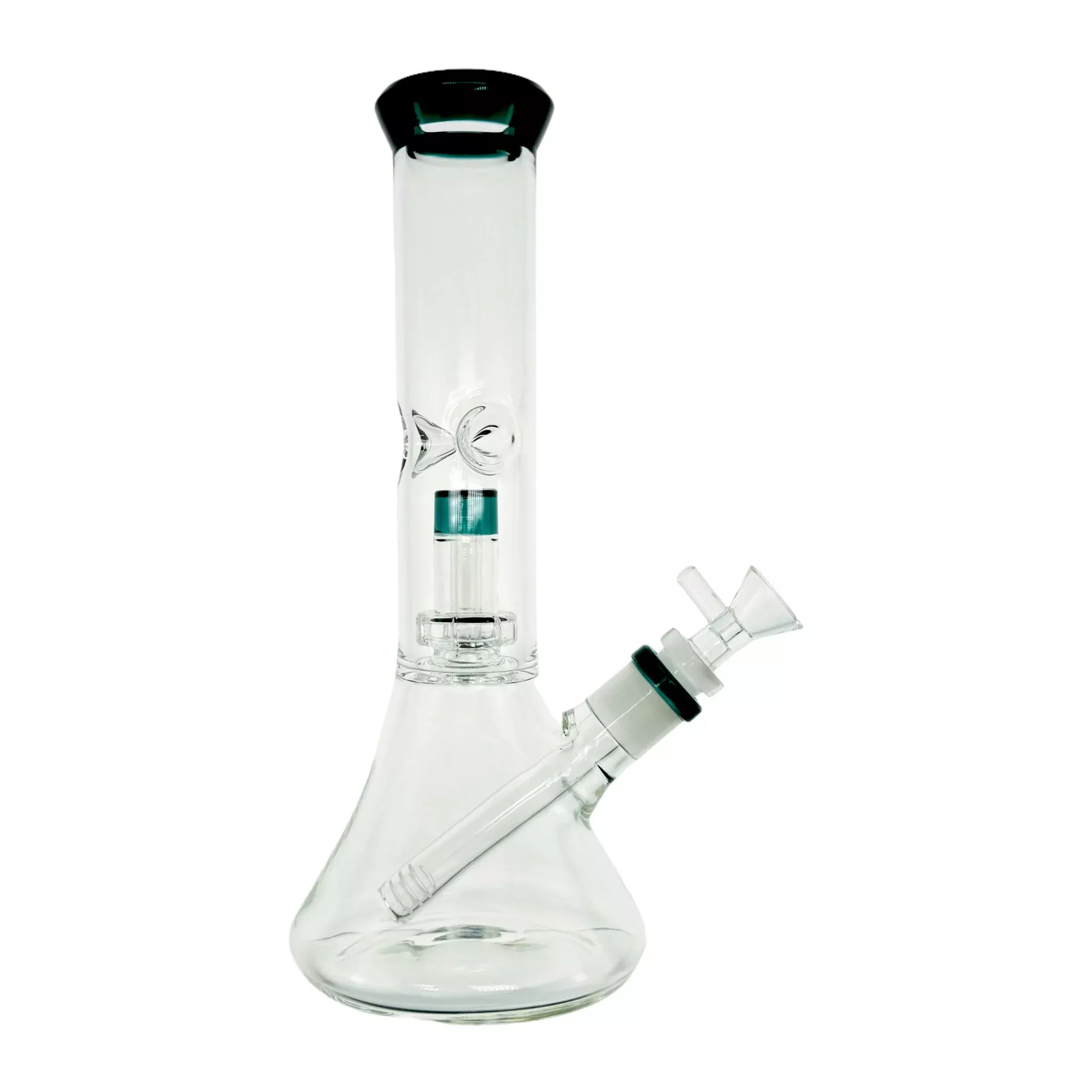 Lake Green 11 Inch Beaker Bong With Multi Slit Disc Perc