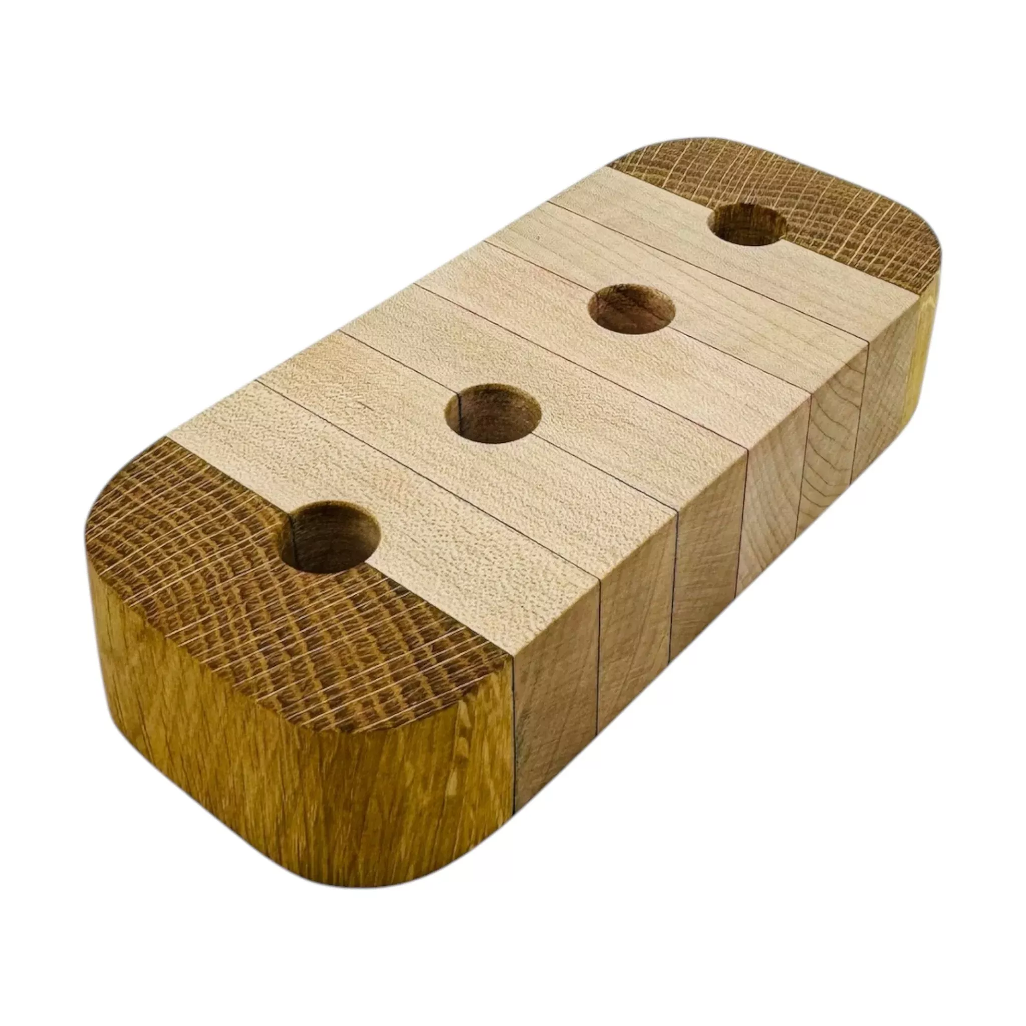 Laminated Dyed Wood 4 Hole Bong Bowl Display Stand Holder