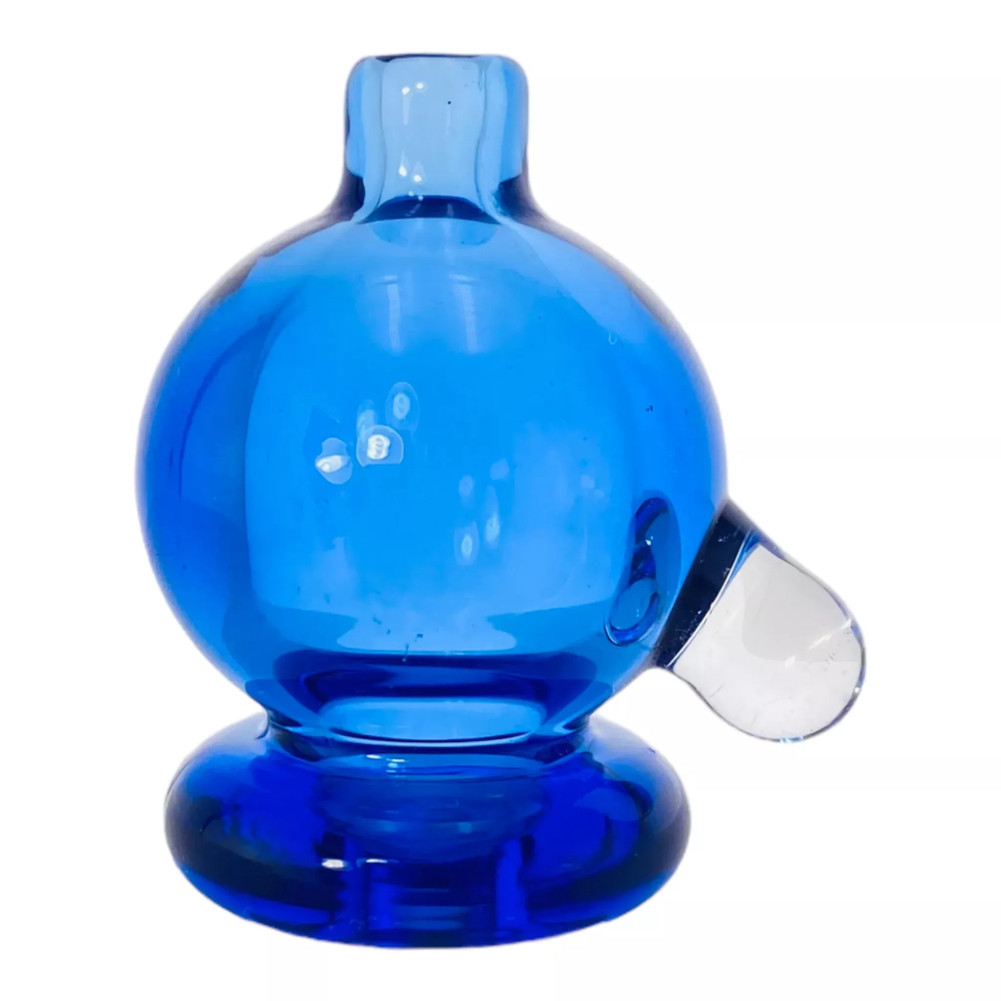 Large Cobalt Blue Glass Bubble Carb Cap