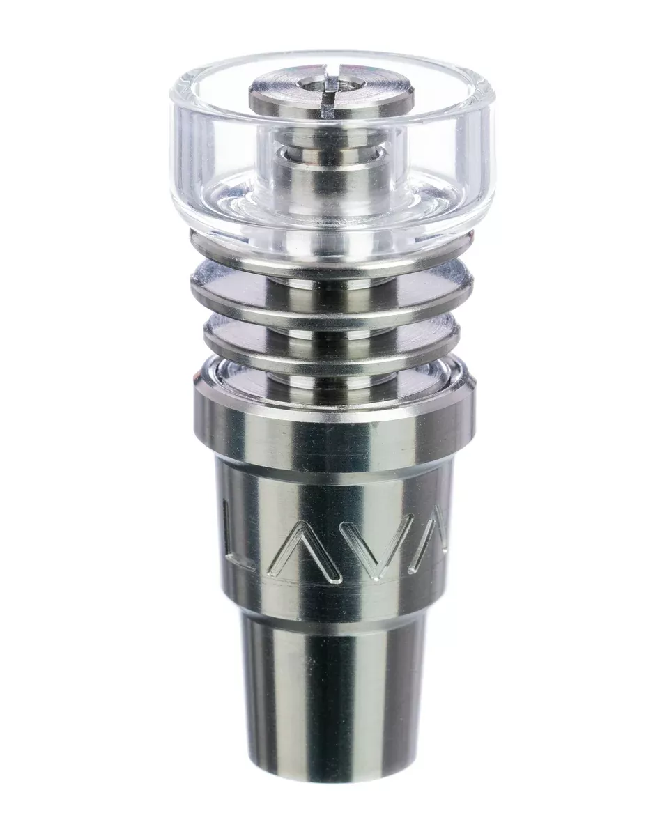 LavaTech 14mm/18mm Universal Domeless Titanium Nail with Quartz Dish