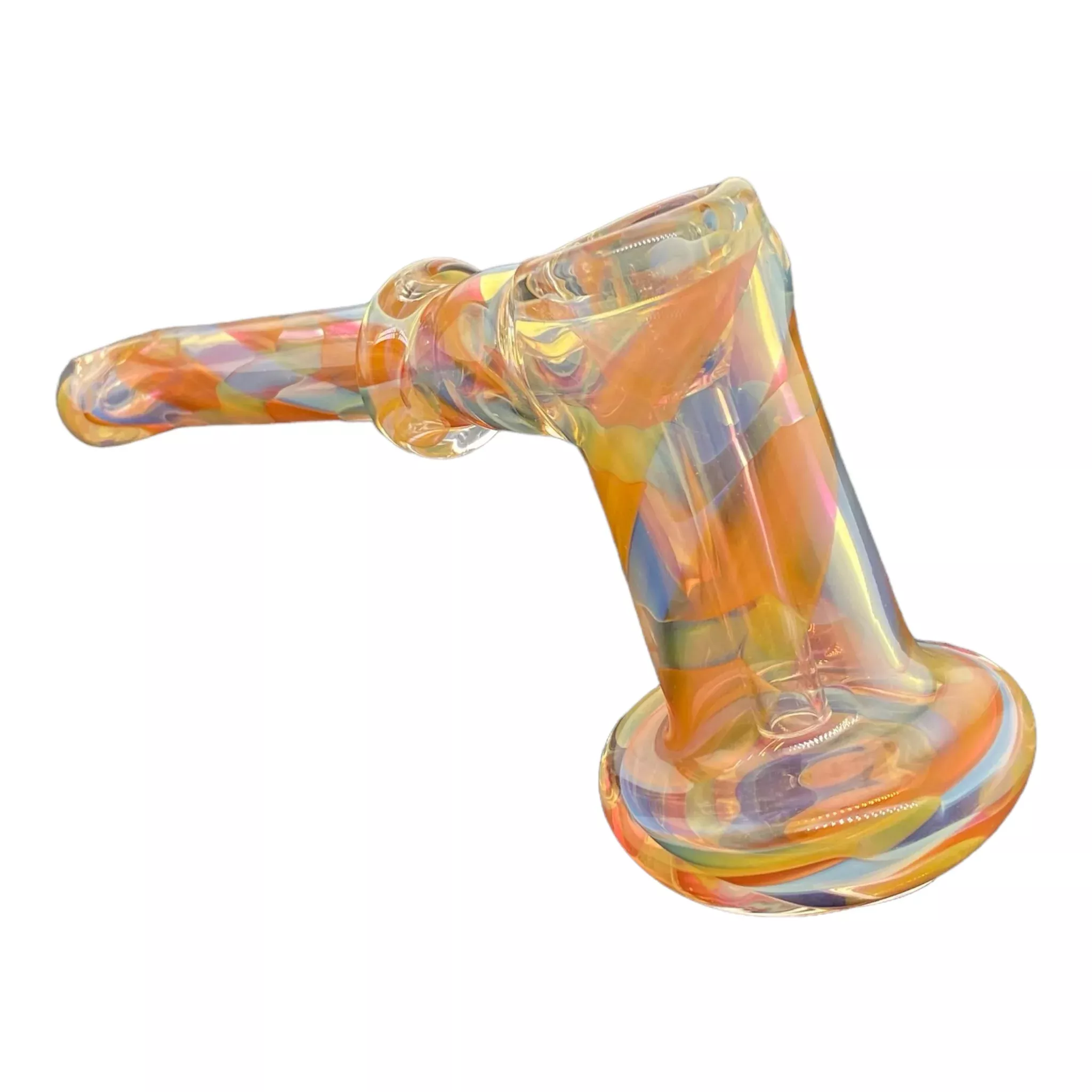 Lay-Down Silver And Gold Fumed Bubbler Hammer