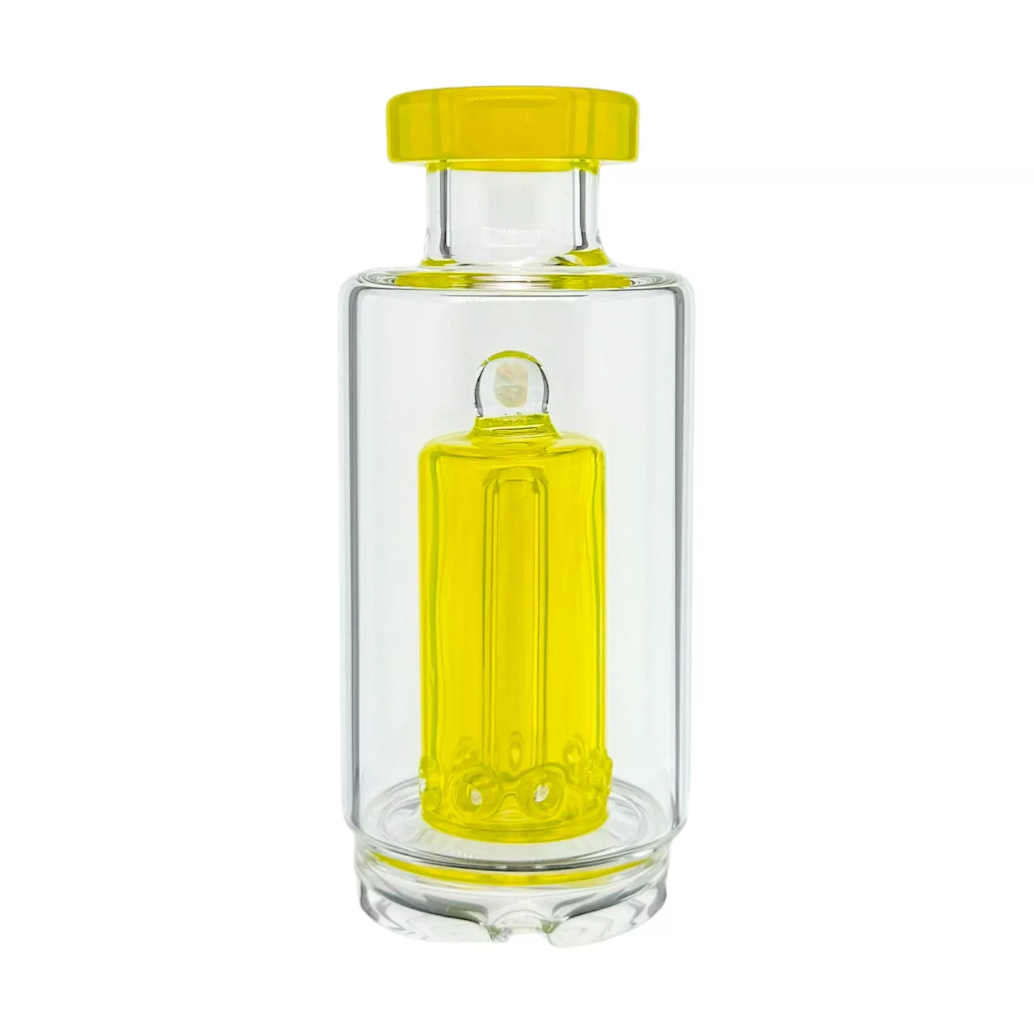 Lemon Drop Yellow Glass Water Pipe Attachment For Puffco Peak And Peak Pro