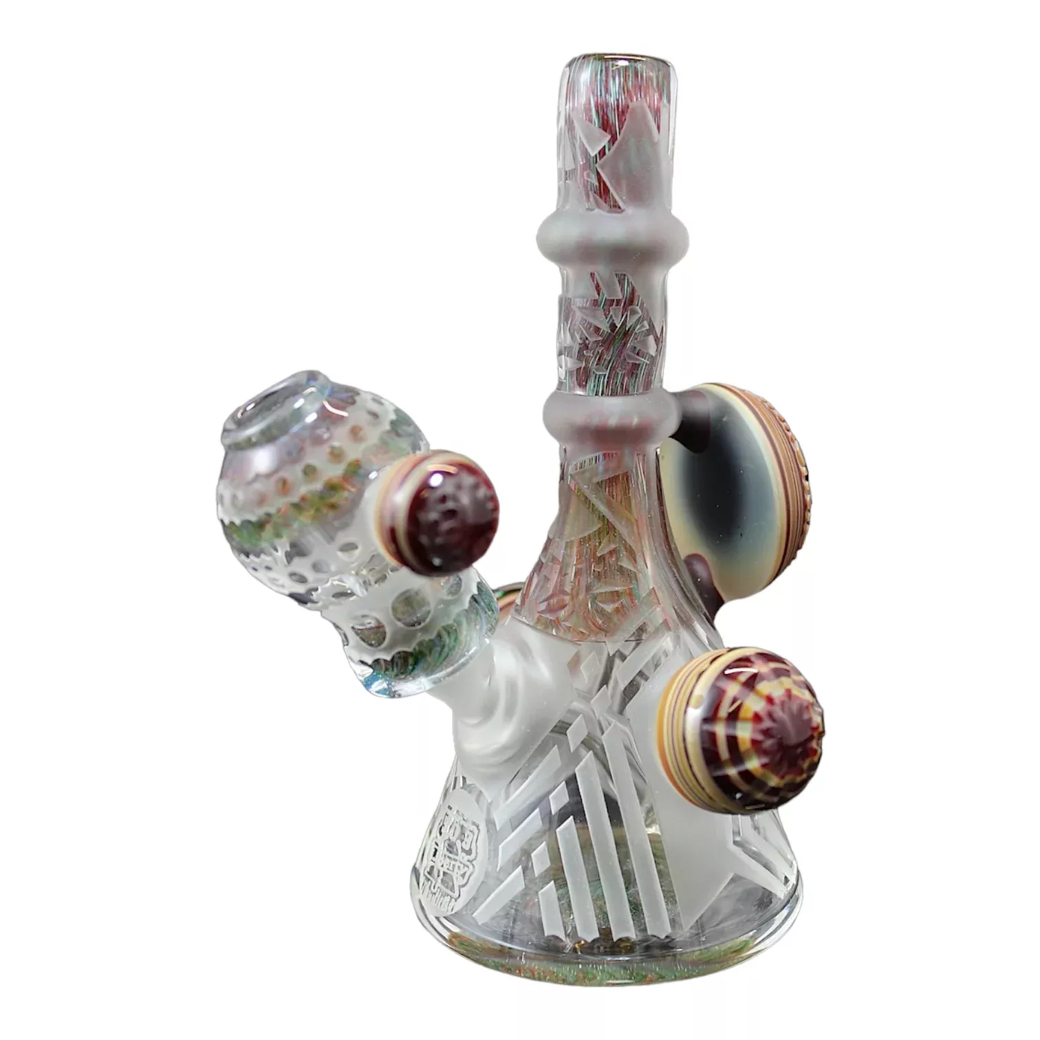 Liberty 503 x Frit Glass - Deeb Sandblasted Minitube Dab Rig