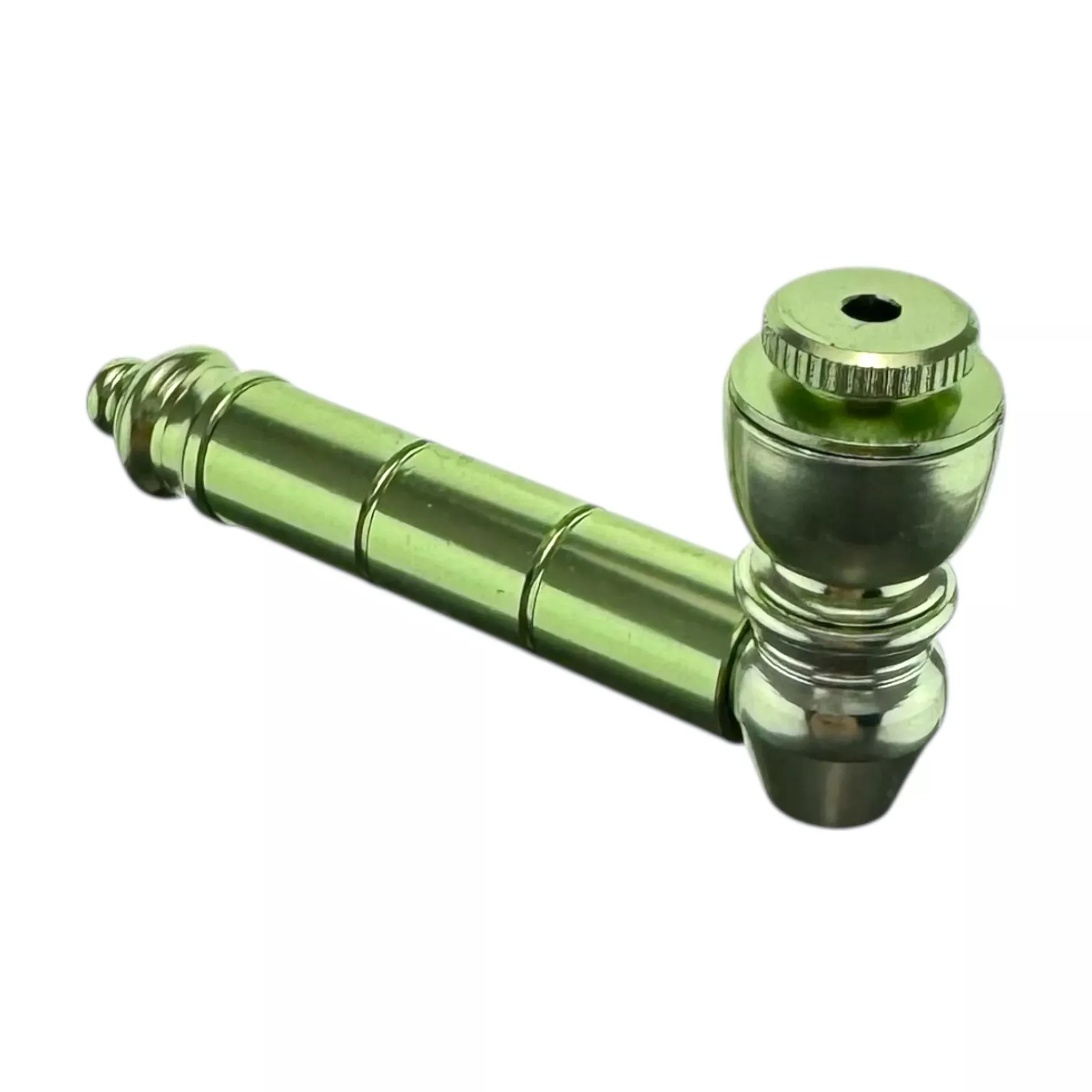 Light Green Basic Aluminum Smoking Pipe With Cap