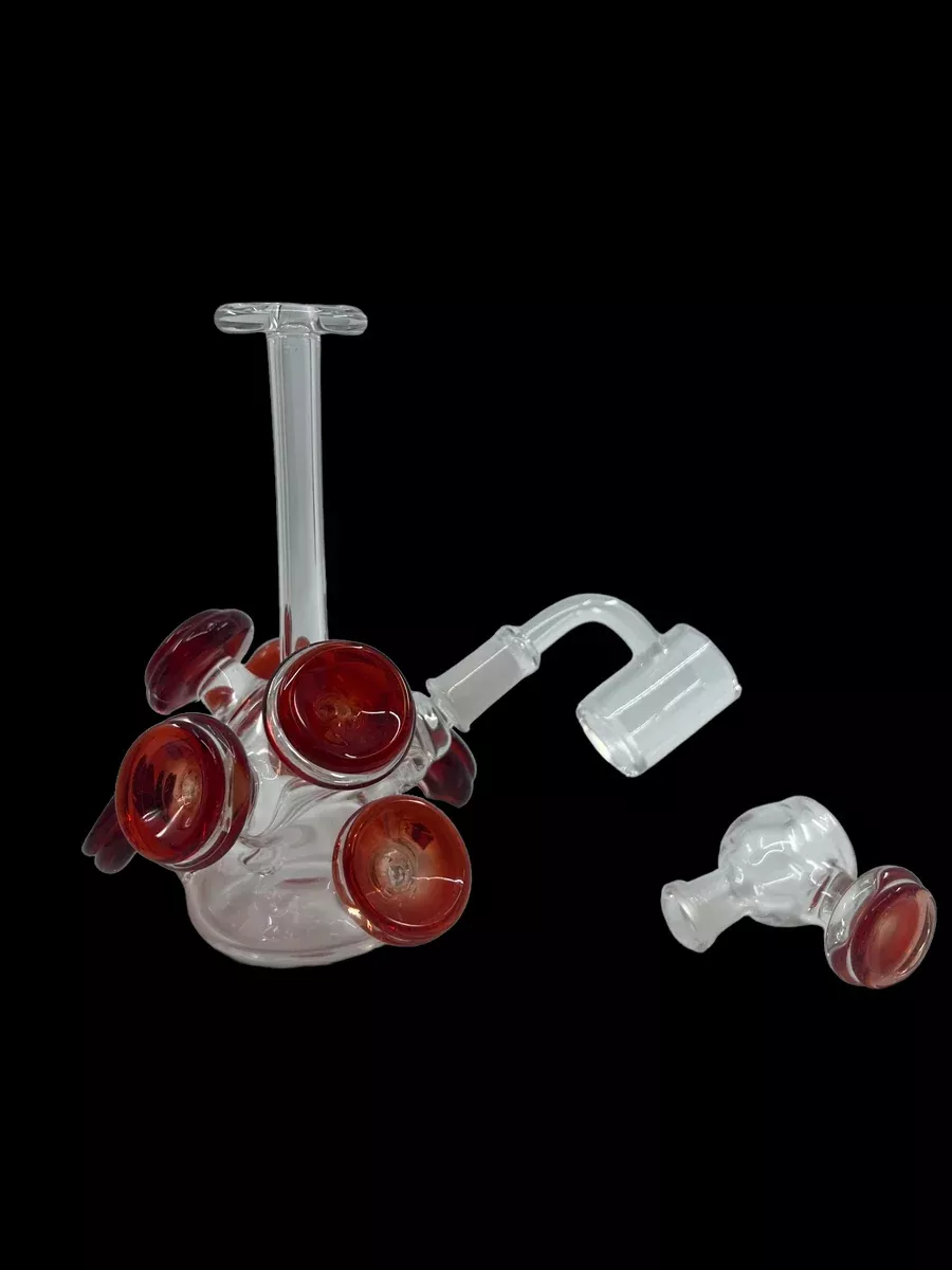 Lion Glass Handcrafted Floating Disc Jammer Water Pipe