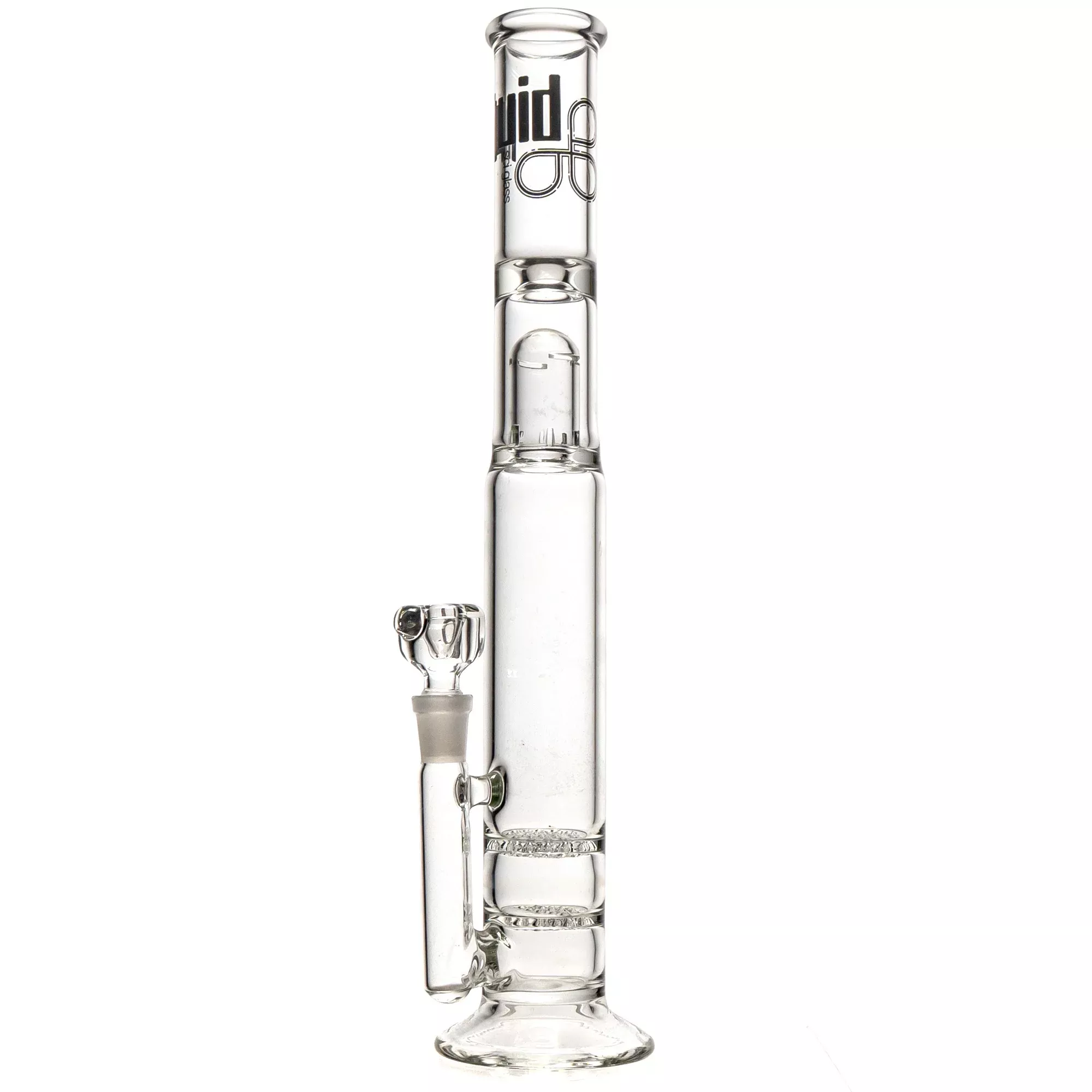 Liquid Sci - Straight Tube w / Jacuzzi Perc - Black & Platinum Label