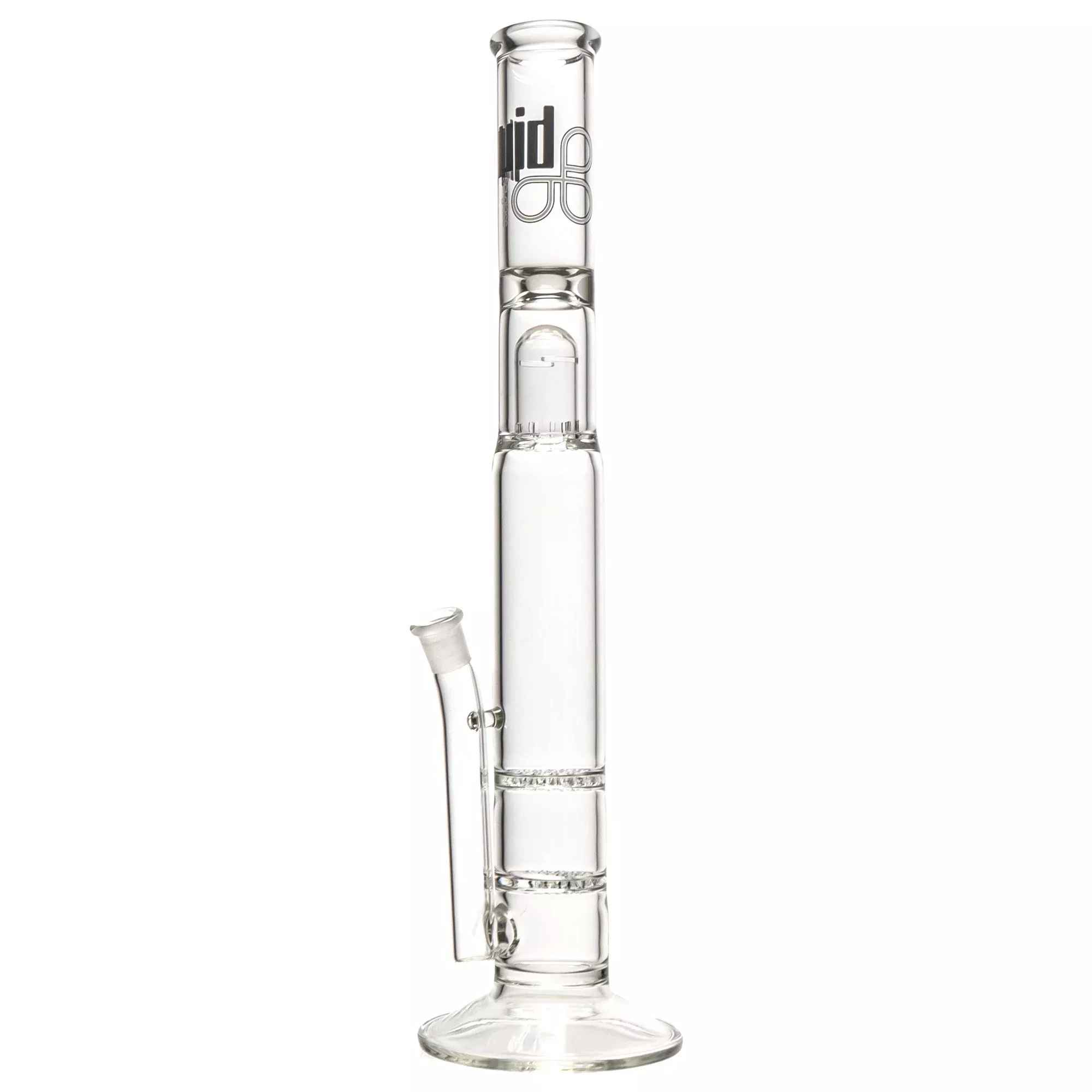 Liquid Sci - Straight Tube w / Jacuzzi Perc - Black & White Label