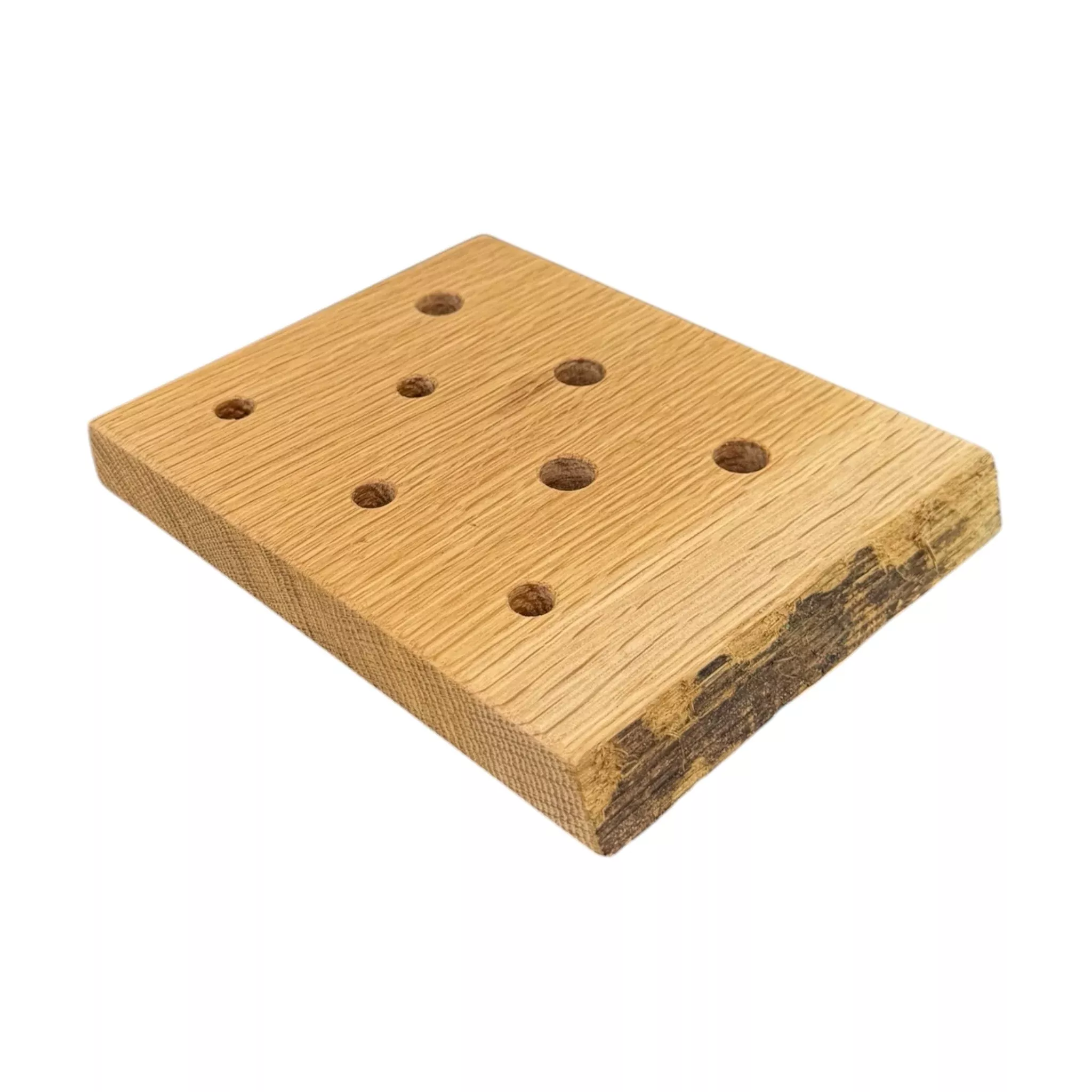 Live Edge White Oak Wood Display Stand Holder For 10mm And 14mm Bowls And Quartz Bangers