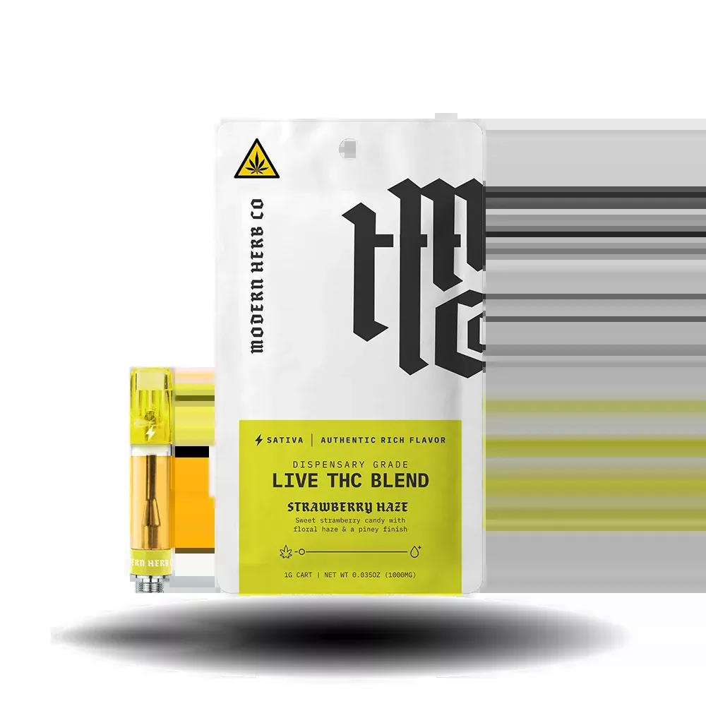 Live THC Vape Cartridge: Strawberry Haze (Sativa) 1g