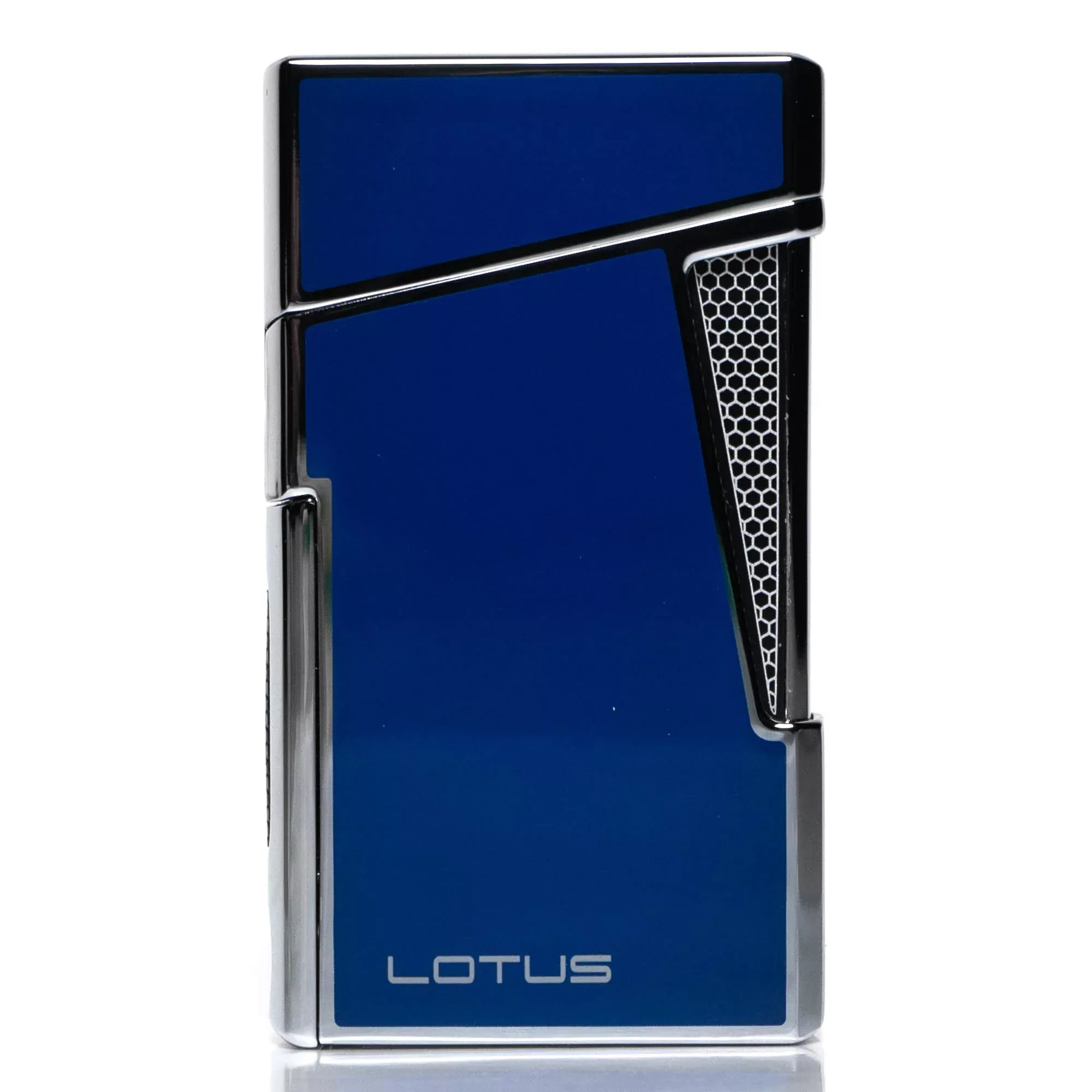 Lotus Torch - Apollo L4870 - Dual Flame Torch Lighter & Punch - Blue & Chrome