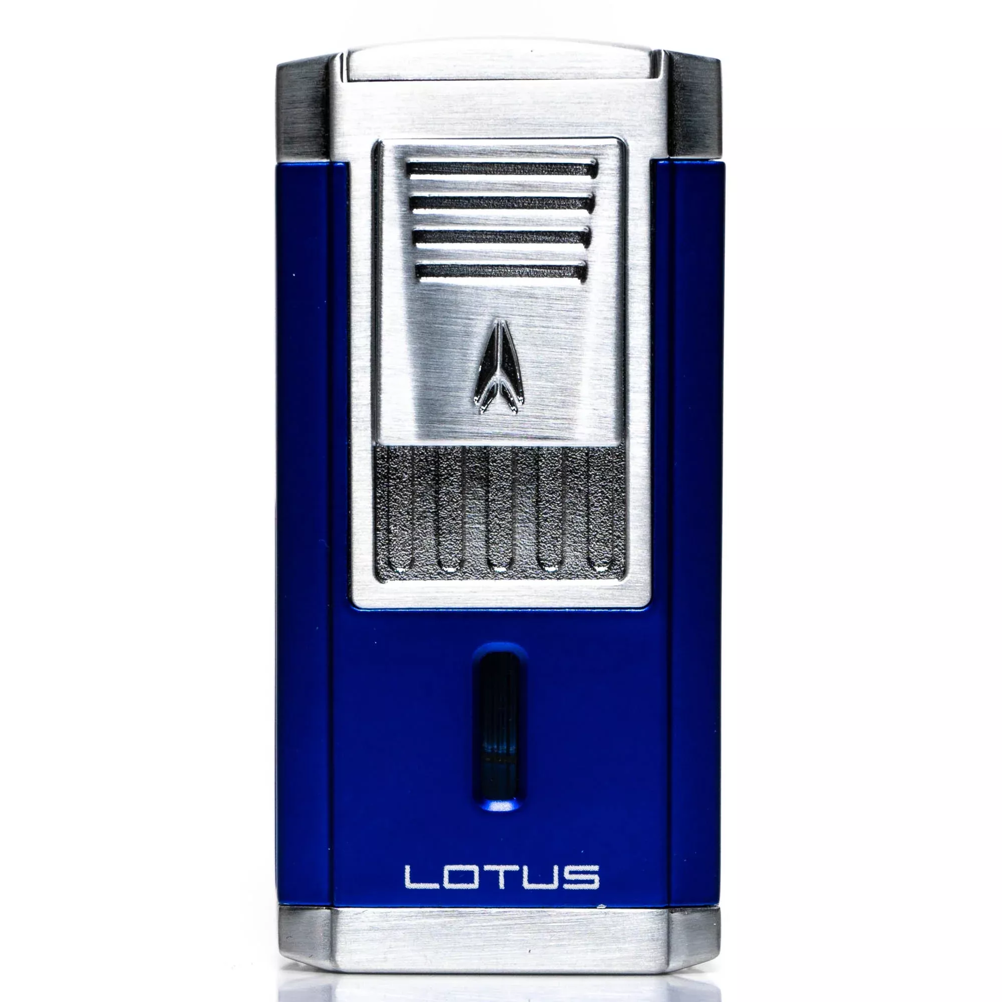 Lotus Torch - Duke L6030 - Triple Pinpoint Torch Lighter & Cutter - Blue & Chrome