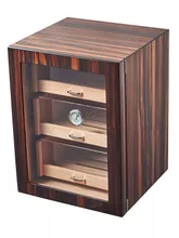 Macassar Ebony Wood Finish Humidor - Holds Up To 300 Cigars
