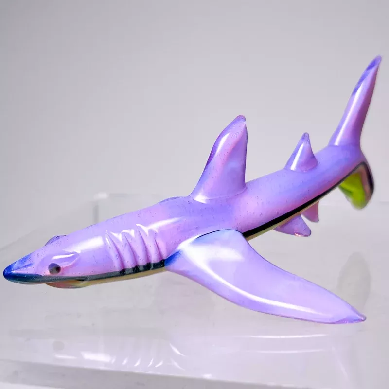 Mako Glass - Shark Dry Pipe - Pink Slyme w / Slyme