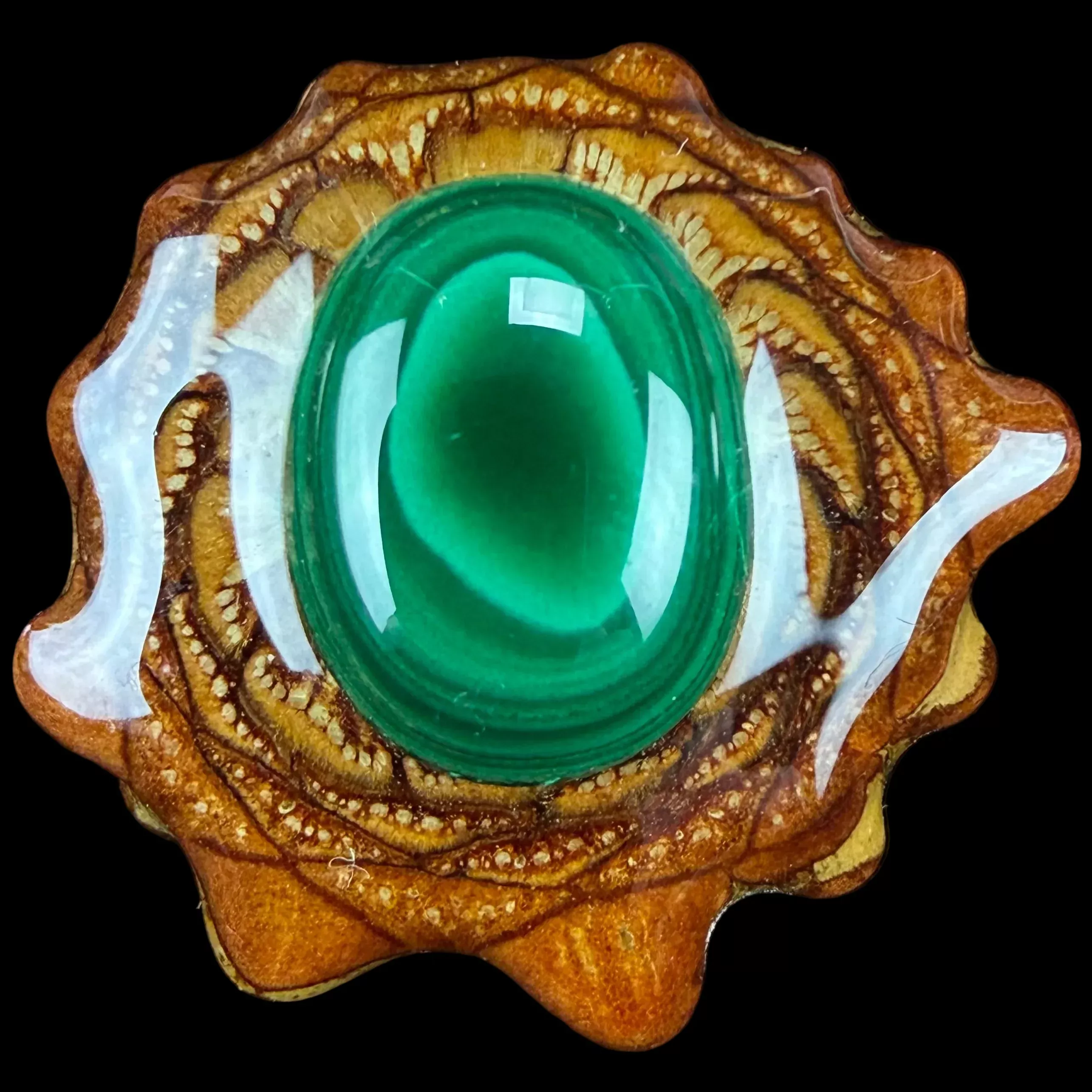 Malachite Pendant by Third Eye Pinecones
