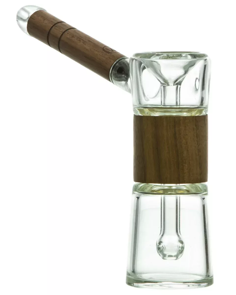 Marley Natural Glass Bubbler w/ Wood Accents