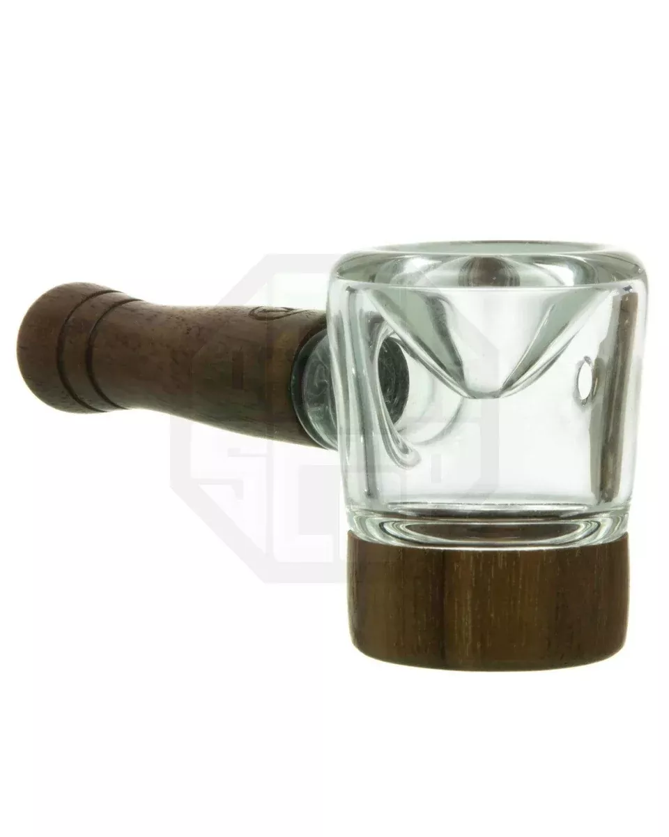 Marley Natural Glass Spoon Pipe w/ Wood Accents