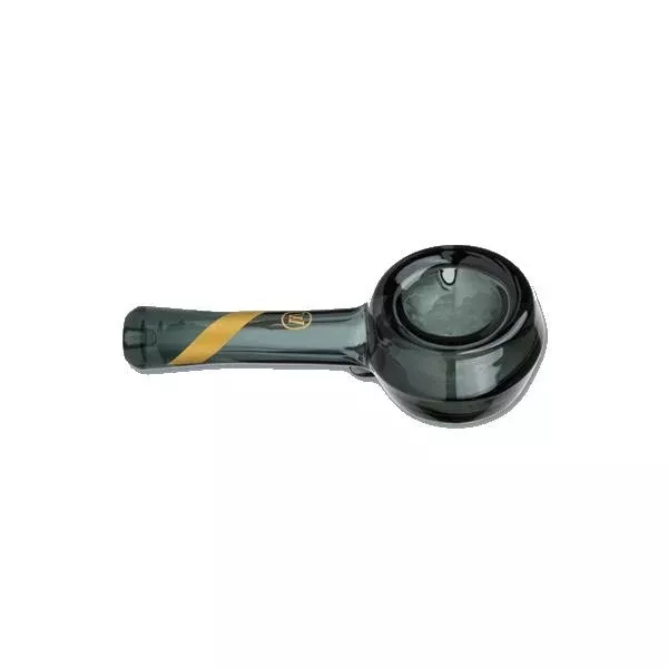 Marley Natural Smoked Glass Spoon Pipe – Gold Stripe Edition